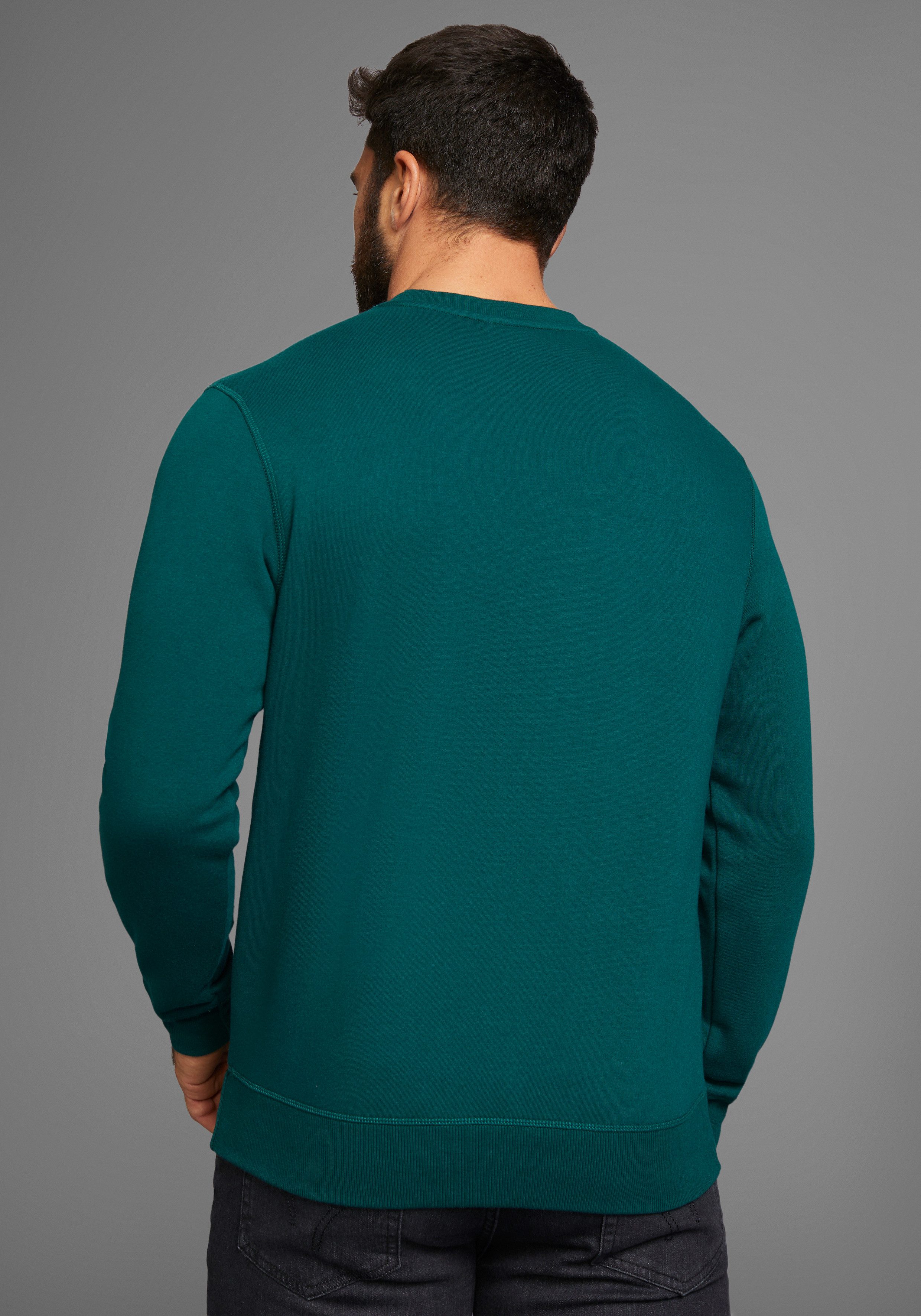 Man's World Sweatshirt Langarm, Basic-Stil, unifarben, günstig online kaufen