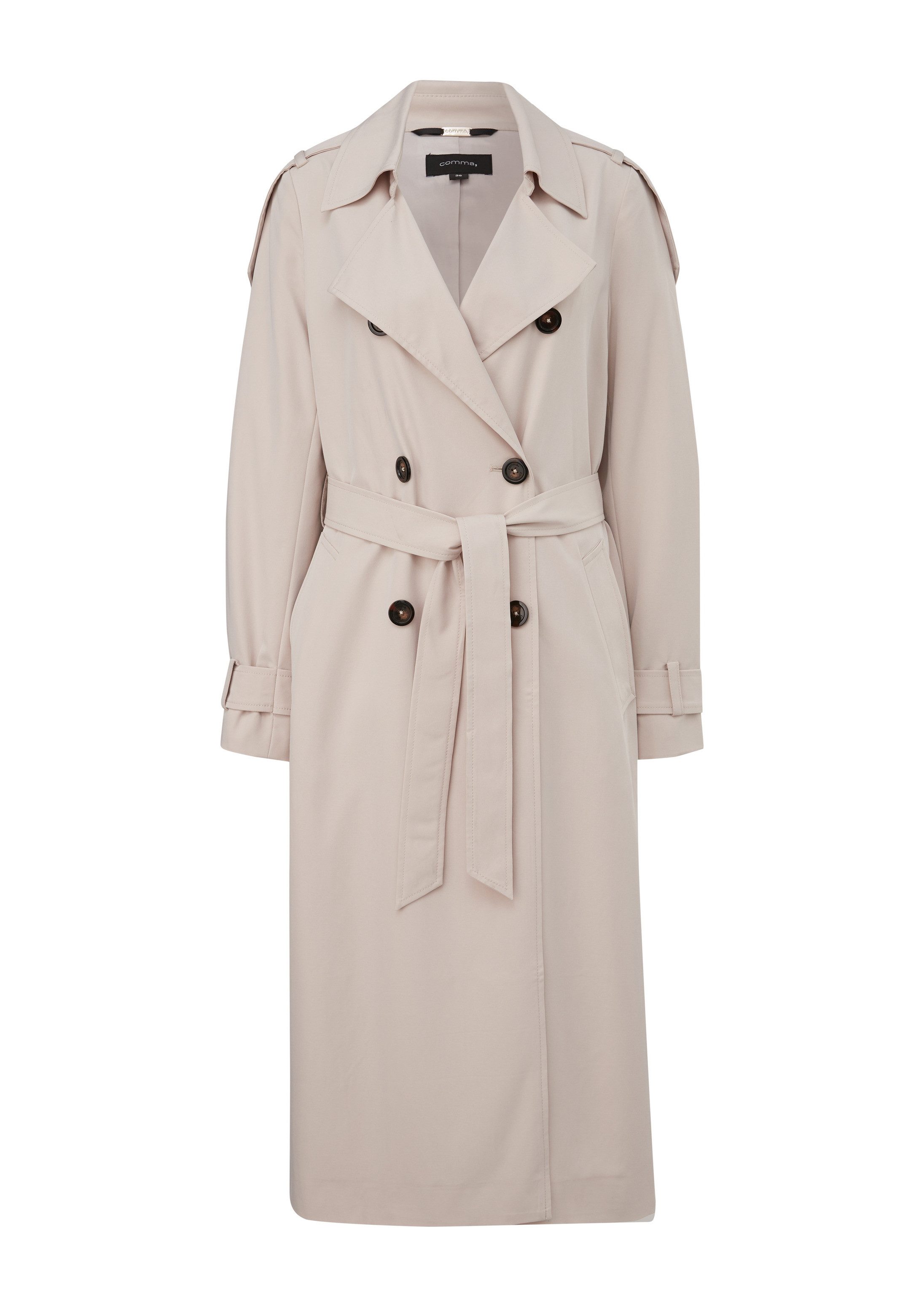 comma Trenchcoat Outdoor-Mantel Trenchcoat mit Bindegürtel