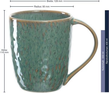 LEONARDO Becher Matera, Keramik, 430 ml, 6-teilig