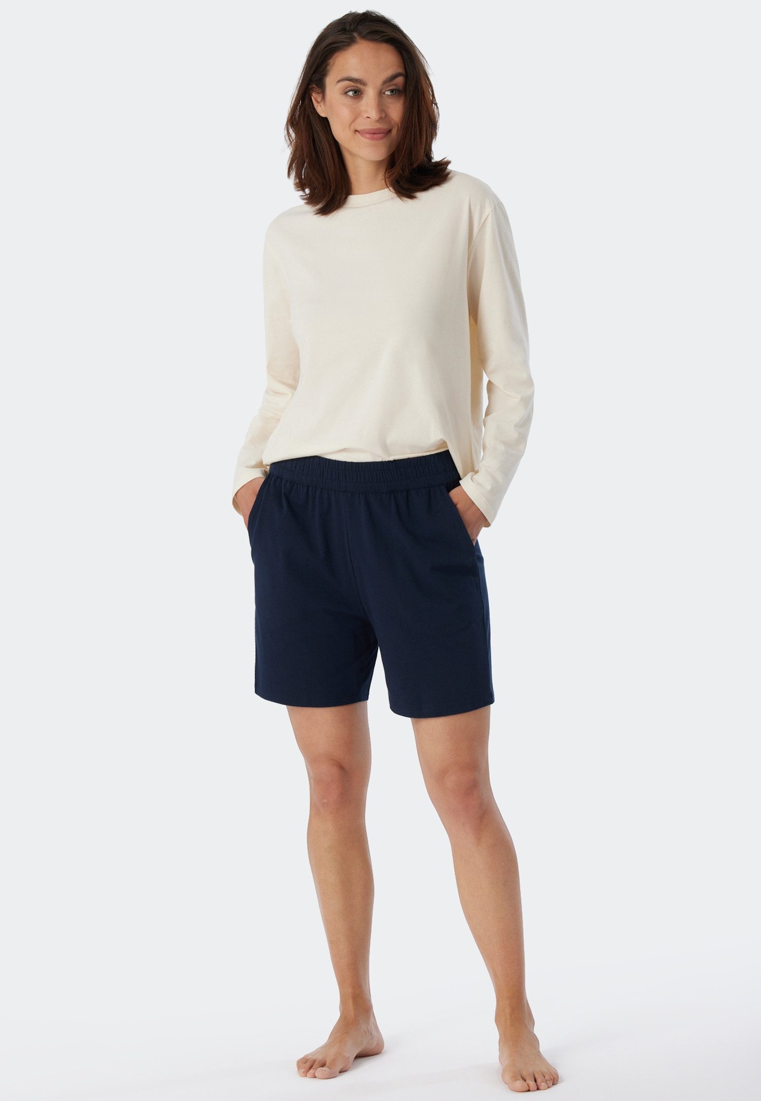 Schiesser Pyjamahose Mix + Relax elastischer Bund, meliert, bequem