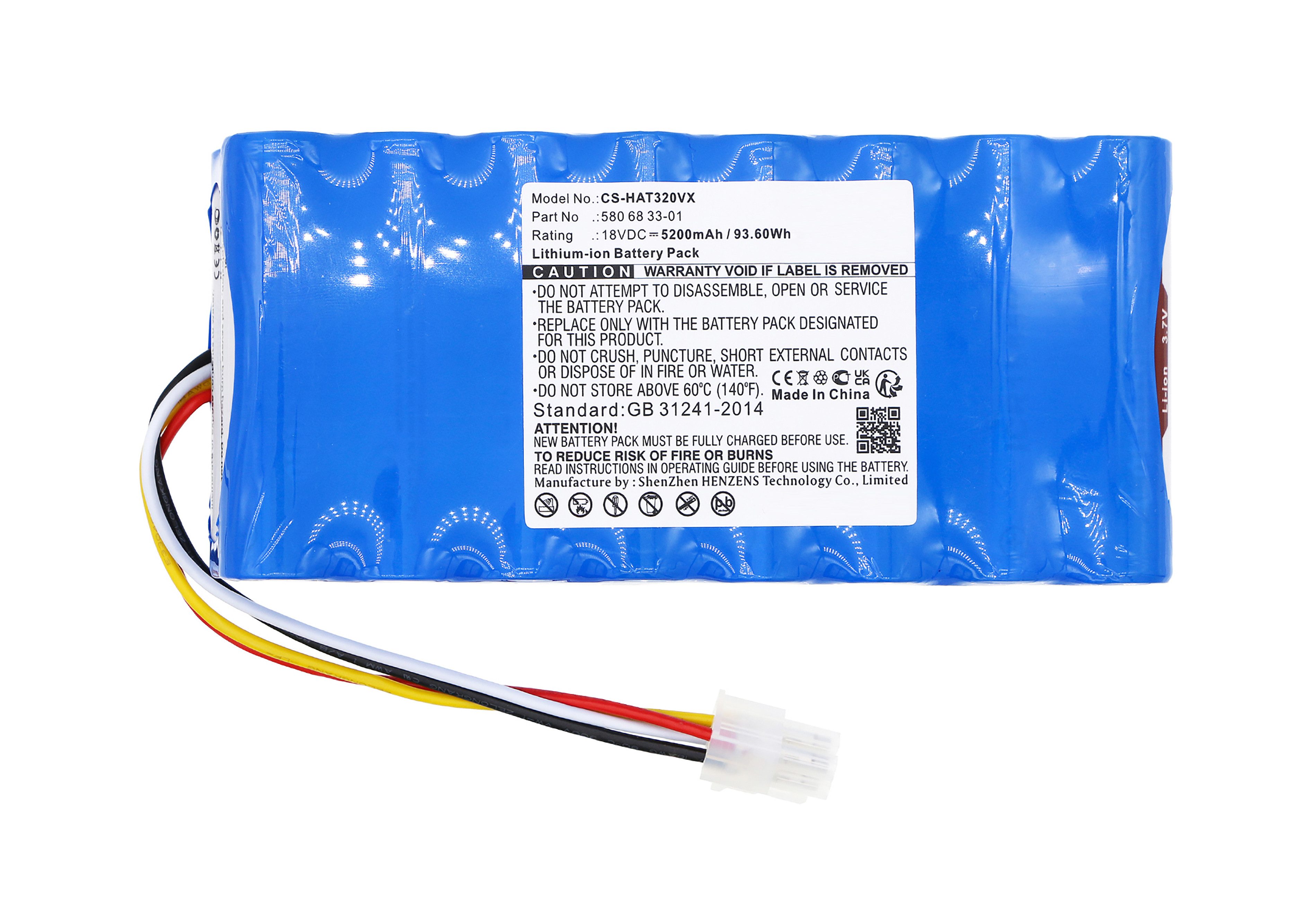 PowerSmart 580 68 33-02 Akku für Husqvarna AM430X,AM440,AM550,Autmower 430X,Autmower 550,Automower 320,Automower 320 2013 Li-ion 5200 mAh (18 V)