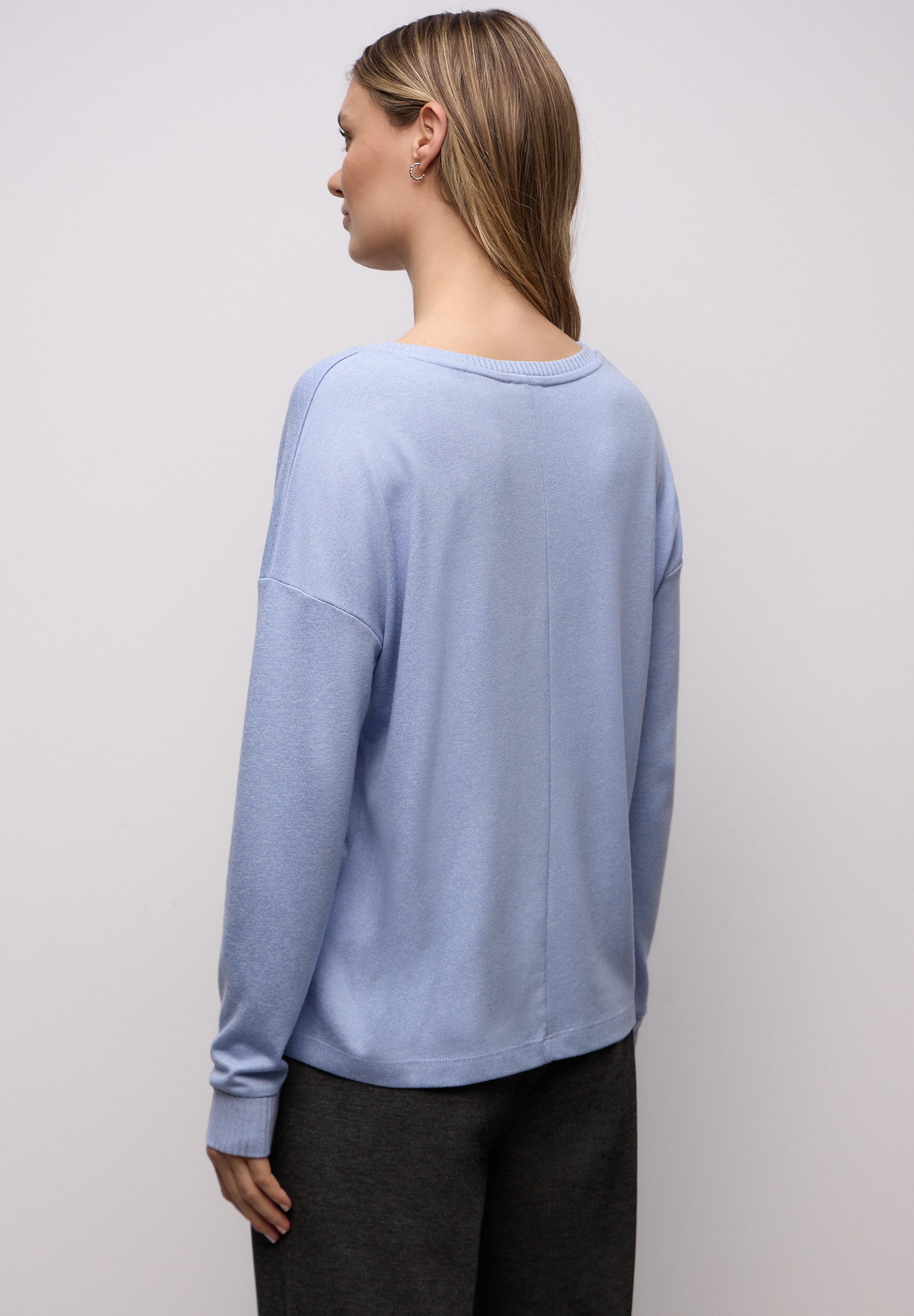 STREET ONE Langarmshirt im Melange Look