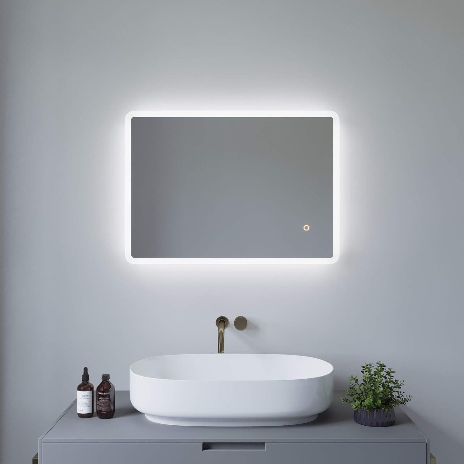 AQUABATOS LED-Lichtspiegel LED Badspiegel Badezimmerspiegel Bad günstig online kaufen