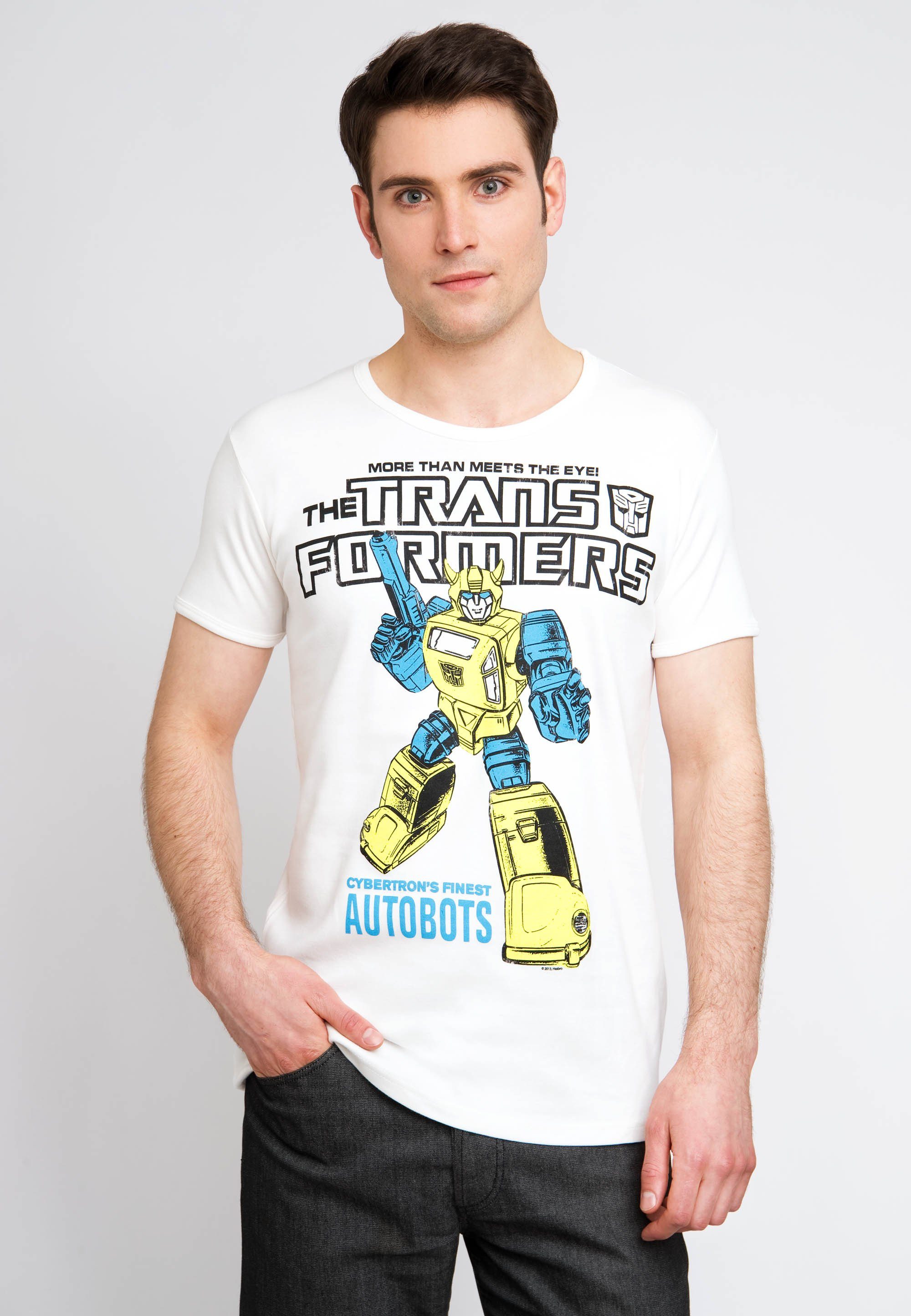 Bumblebee Frontprint großflächigem LOGOSHIRT T-Shirt mit Autobots