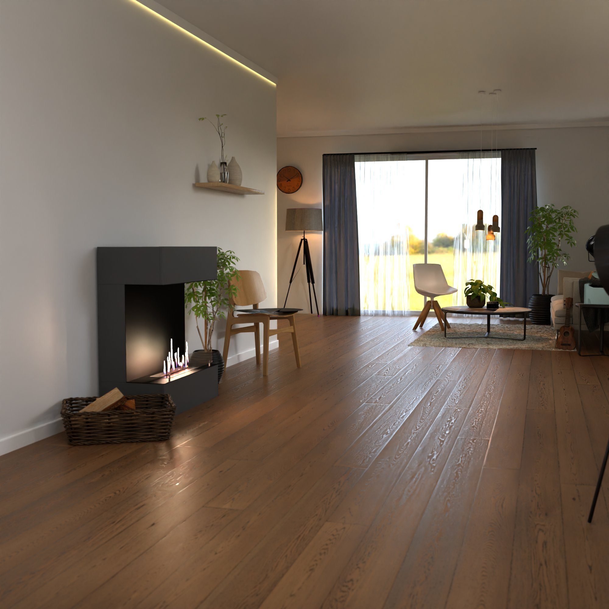 GLOW FIRE Echtfeuer-Dekokamin Kongsberg Ethanol Kamin, Bioethanol Kamin mit 3h Brenndauer, Heizleistung bis 2 kw