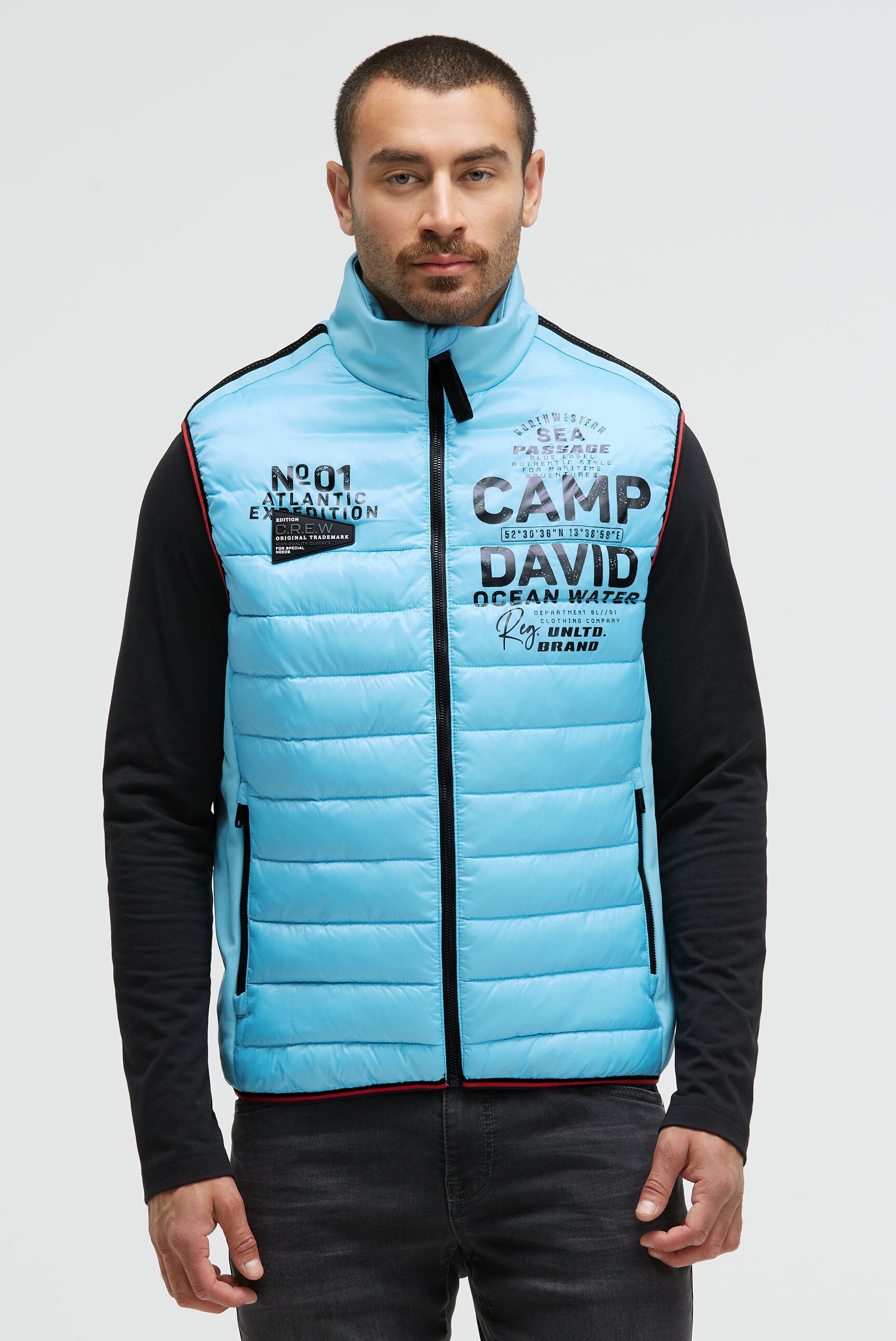 CAMP DAVID Steppweste mit Windfangleiste günstig online kaufen