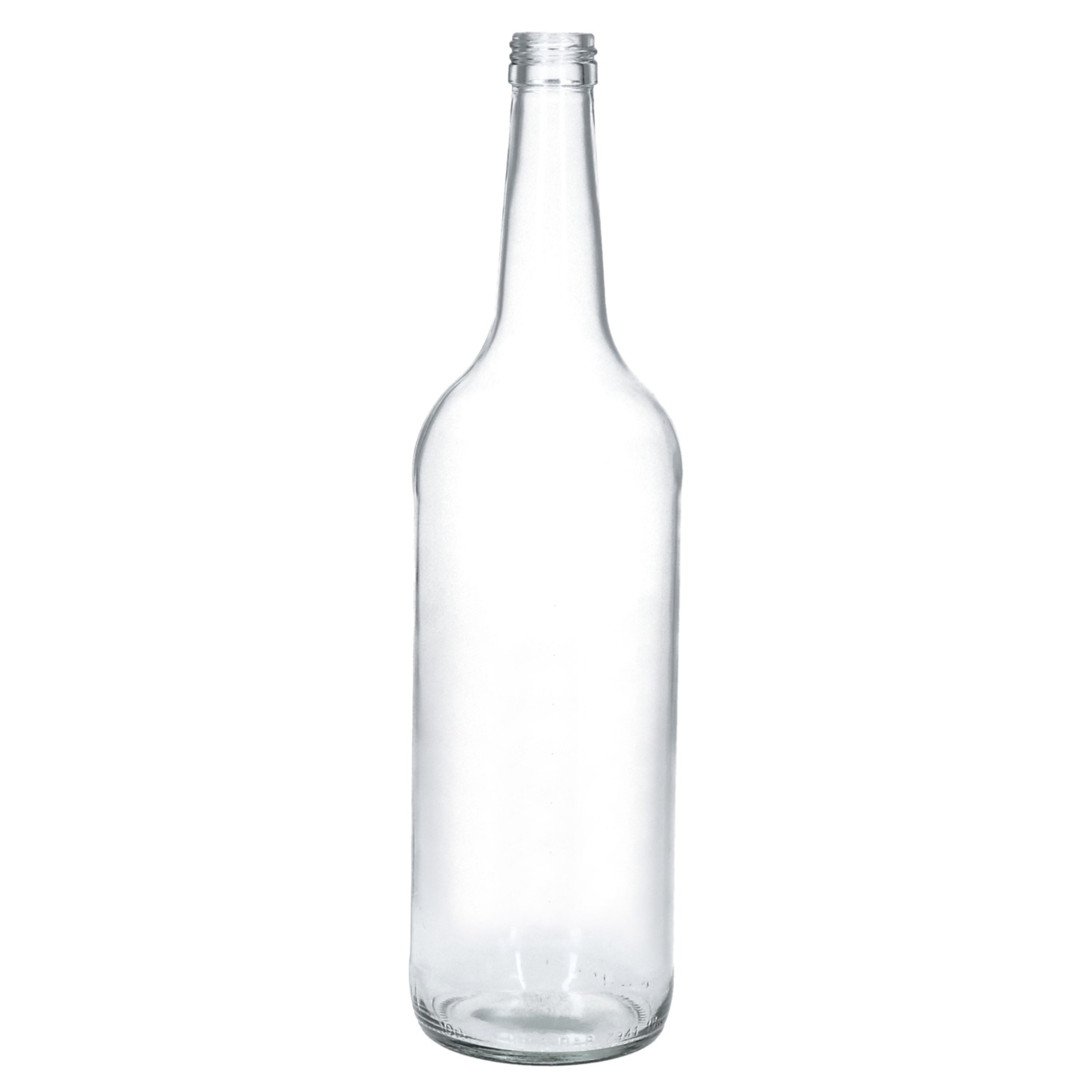 MamboCat Vorratsglas 6x Geradhalsflasche 1L + Schraubverschluss Silber 1000ml Glasflasche, Glas – Bild 5 von 5