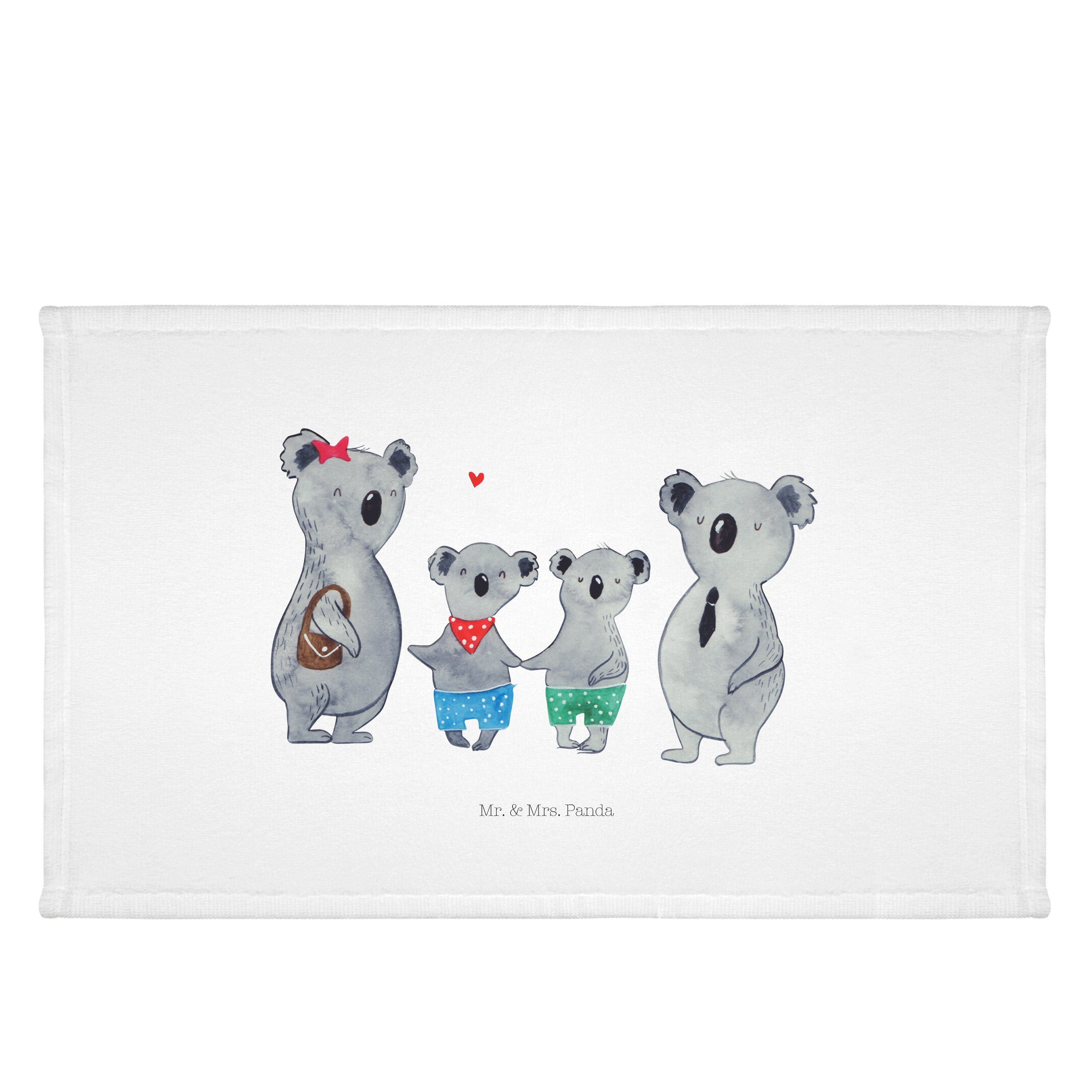 Mr. & Mrs. Panda Handtuch Koala Familie zwei - Weiß - Geschenk, Familienzeit, Bruder, Kinder, M, (1-St)