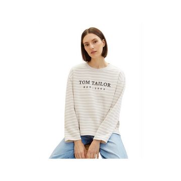 TOM TAILOR Sweatshirt grau normal (1-tlg)