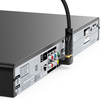 deleyCON deleyCON 2 HDMI 90° Winkeladapter im Set HDMI Typ A 4K UHD 3D Full HD HDMI-Kabel