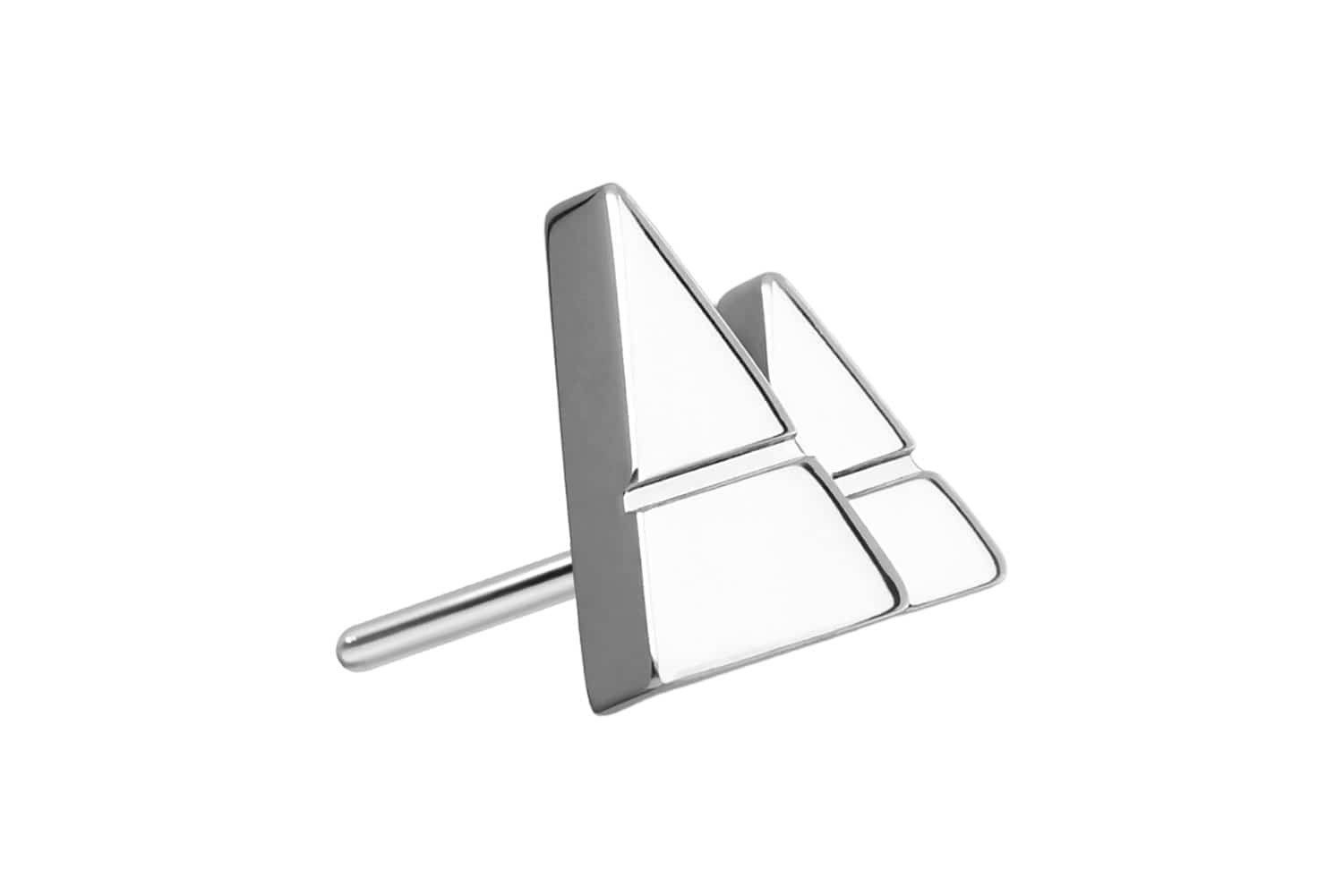 PIERCINGLINE Piercing-Set Titan Aufsatz mit Push Pin 2 PYRAMIDEN (Push Pins, 1-tlg)