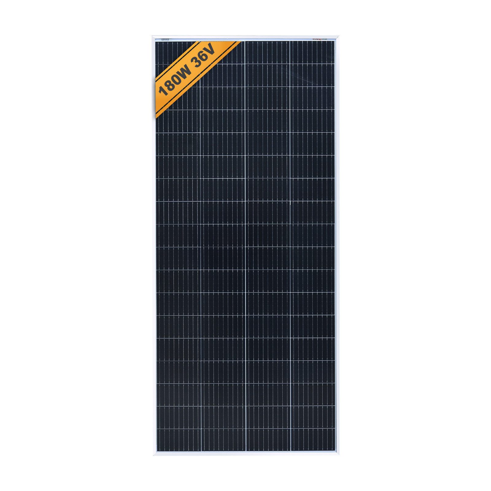 enjoy solar Solarmodul Klassisch Monokristallin Perc 36V/100W-200W, Monokristallin PERC, (Hohe Betriebsspannung von 36V, perfekt für 24V Systeme), Aufbau mit 166mm, 9-Busbars Monokristalline PERC-Zellen