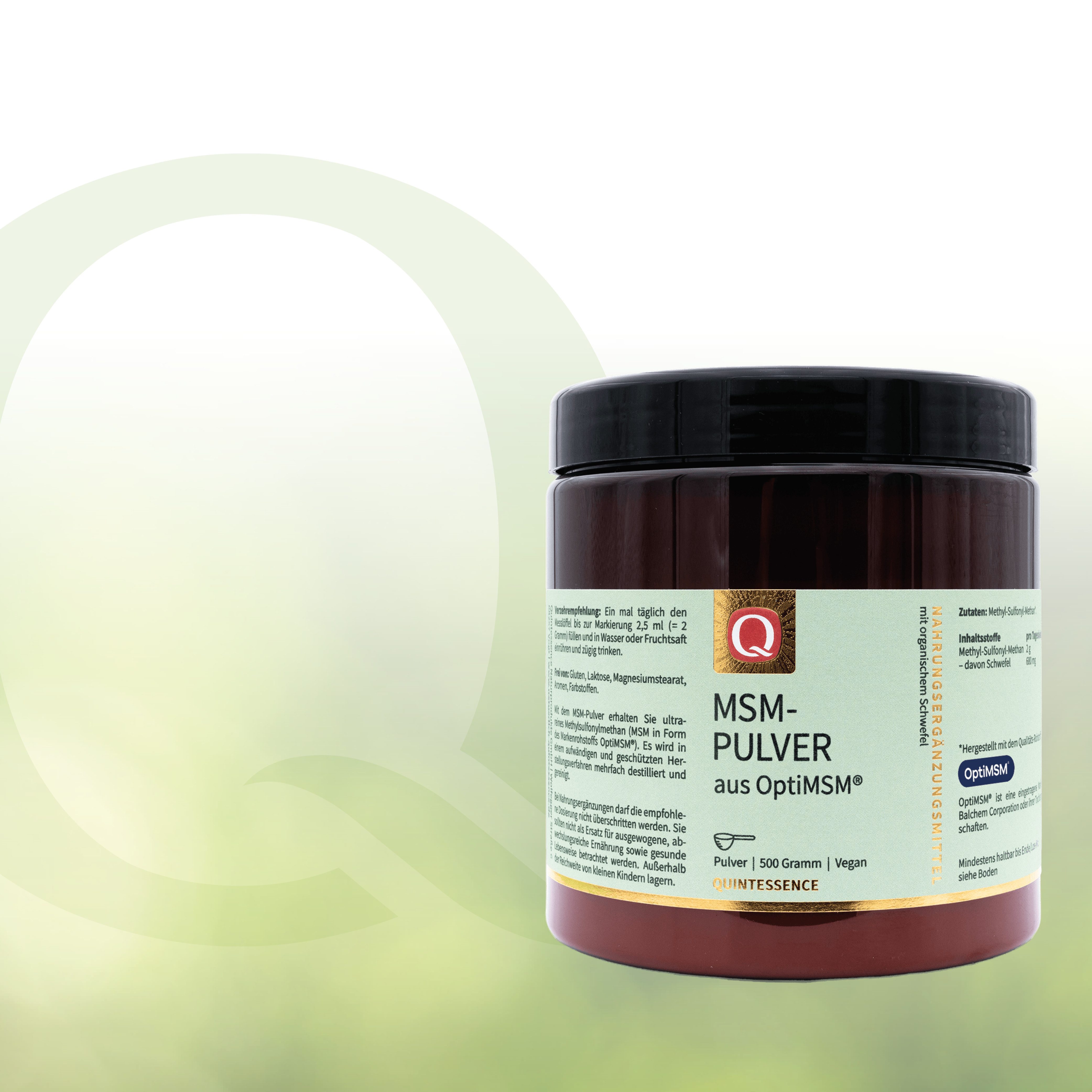Quintessence OptiMSM® - Organischer Schwefel in reinster Form Pulver, 500 g