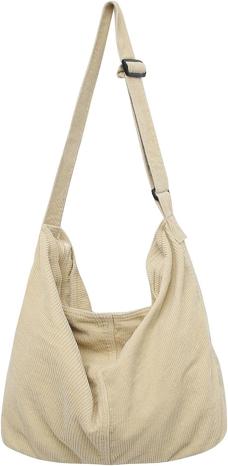Coonoor Schultertasche Cord Umhängetasche Casual Crossbody Mode Retro große Tasche (1-tlg)