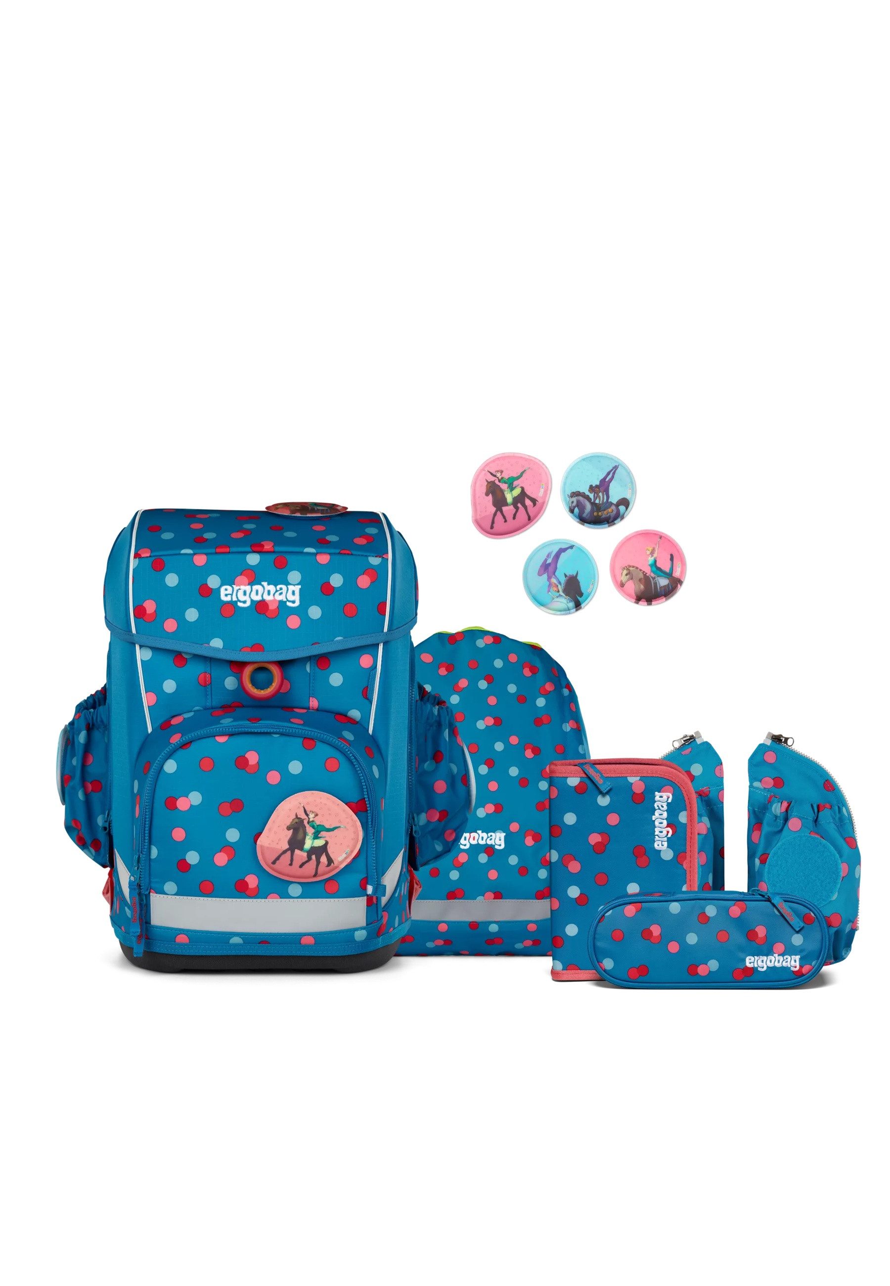 ergobag Schulranzen cubo light Set (6-tlg., 5-teiliges Set)