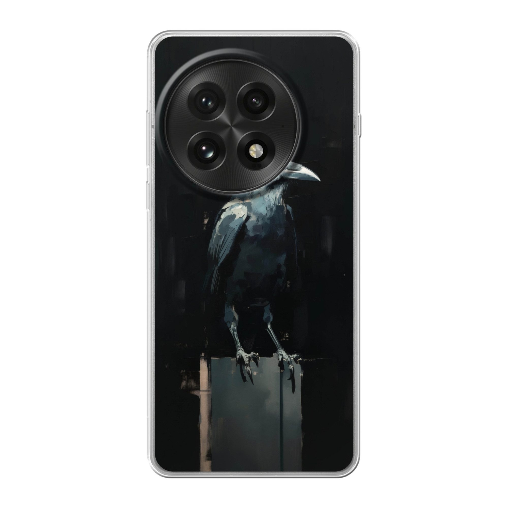 MuchoWow Handyhülle für OnePlus 13 Rabe - Vögel - Schwarz, Phone Case, Silikon, Schutzhülle Dünn