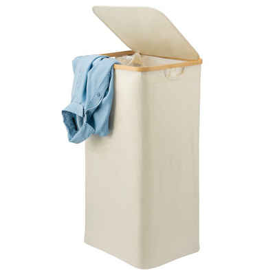 bremermann Wäschekorb Wäschesammler mit herausnehmbarem Sack & Deckel, ca. 100 Liter, beige