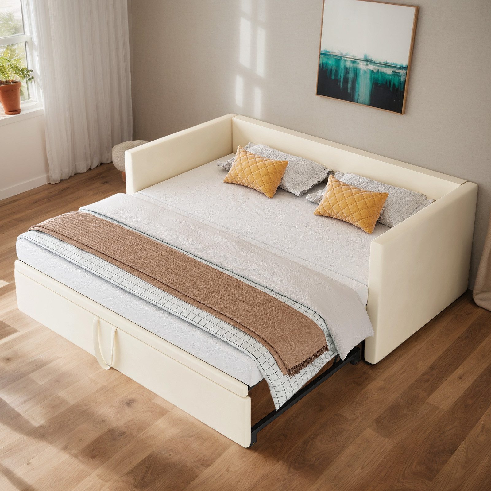 REDOM Polsterbett Doppelbett Schlafsofa (mit Lattenrosten, günstig online kaufen