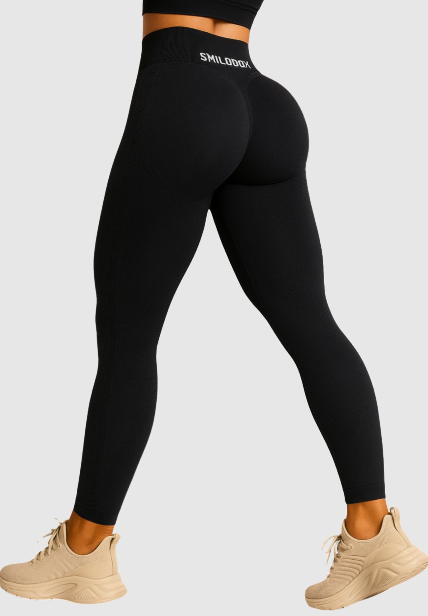 Smilodox Leggings Cetrina, Push Up Scrunch Leggings mit Schriftzug Fitness günstig online kaufen