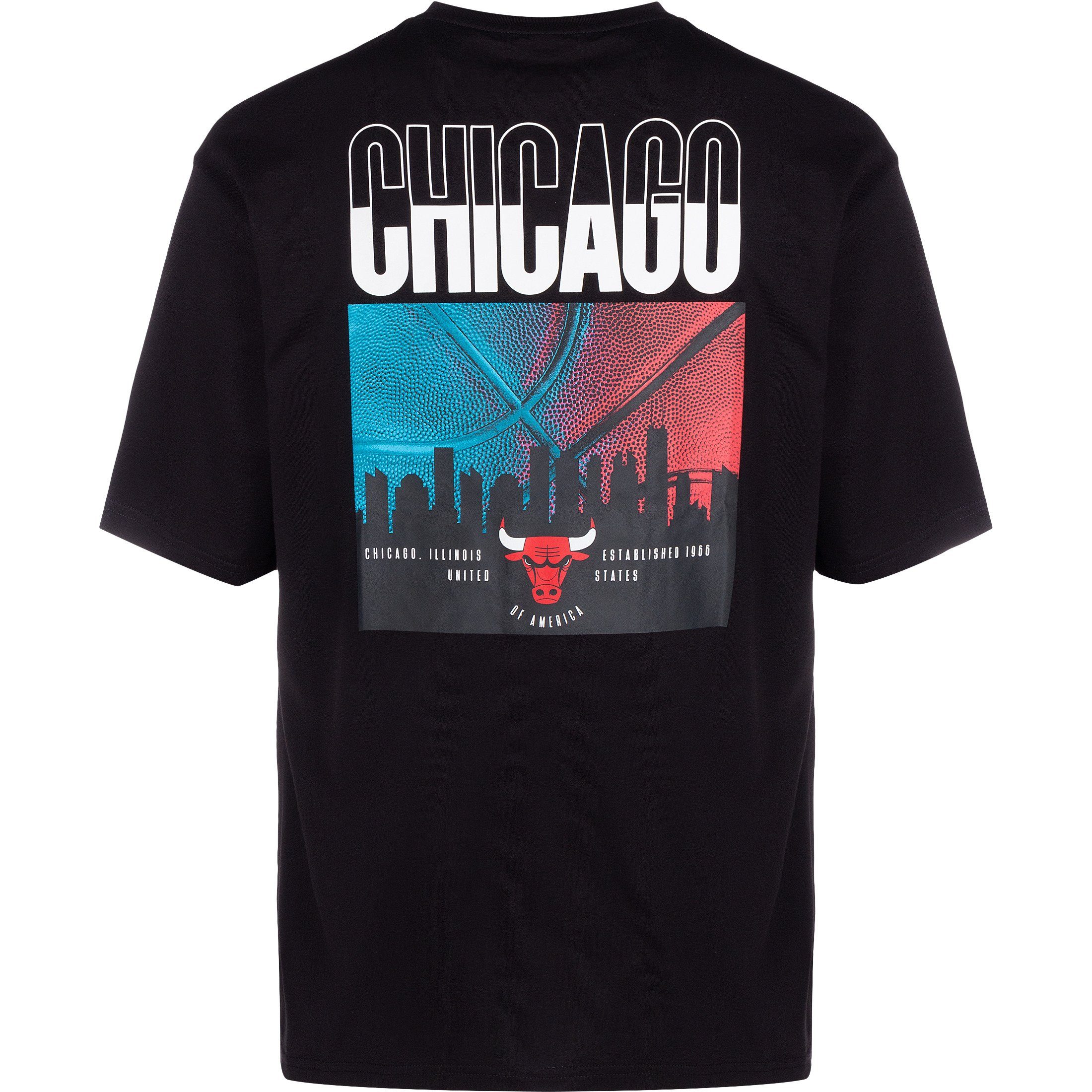 Herren Bulls Graphic New Chicago City Trainingsshirt Era T-Shirt NBA