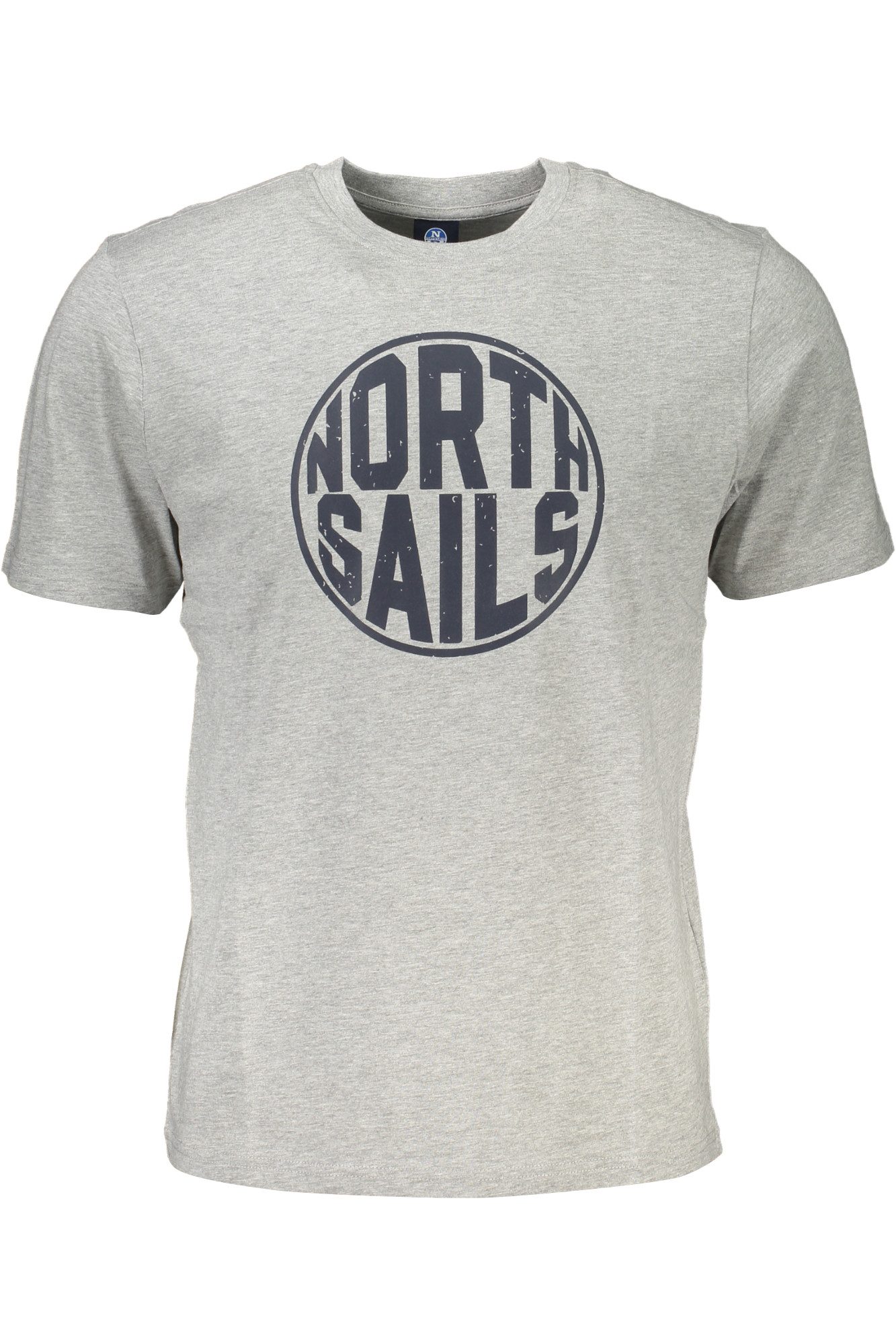 North Sails T-Shirt Graues Herren T-Shirt mit Rundhals und stylischem
