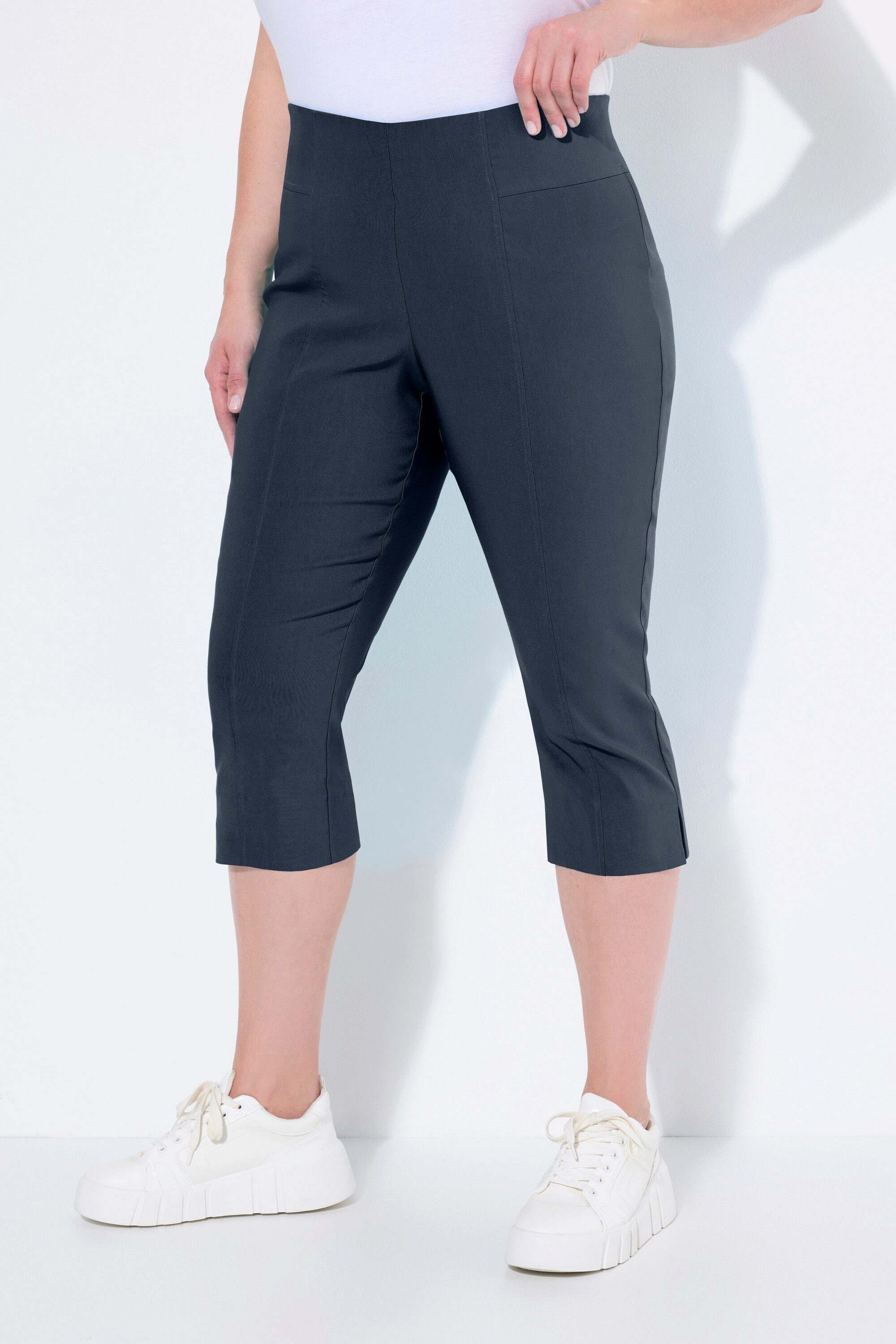 Ulla Popken Funktionshose Bengalin-Capri hochelastisch knitterarm günstig online kaufen