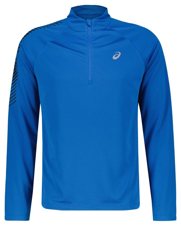 Asics Laufshirt Herren Laufshirt ICON LS 1/2 ZIP Langarm (1-tlg), Besteht  zu 100% aus recyceltem Polyester