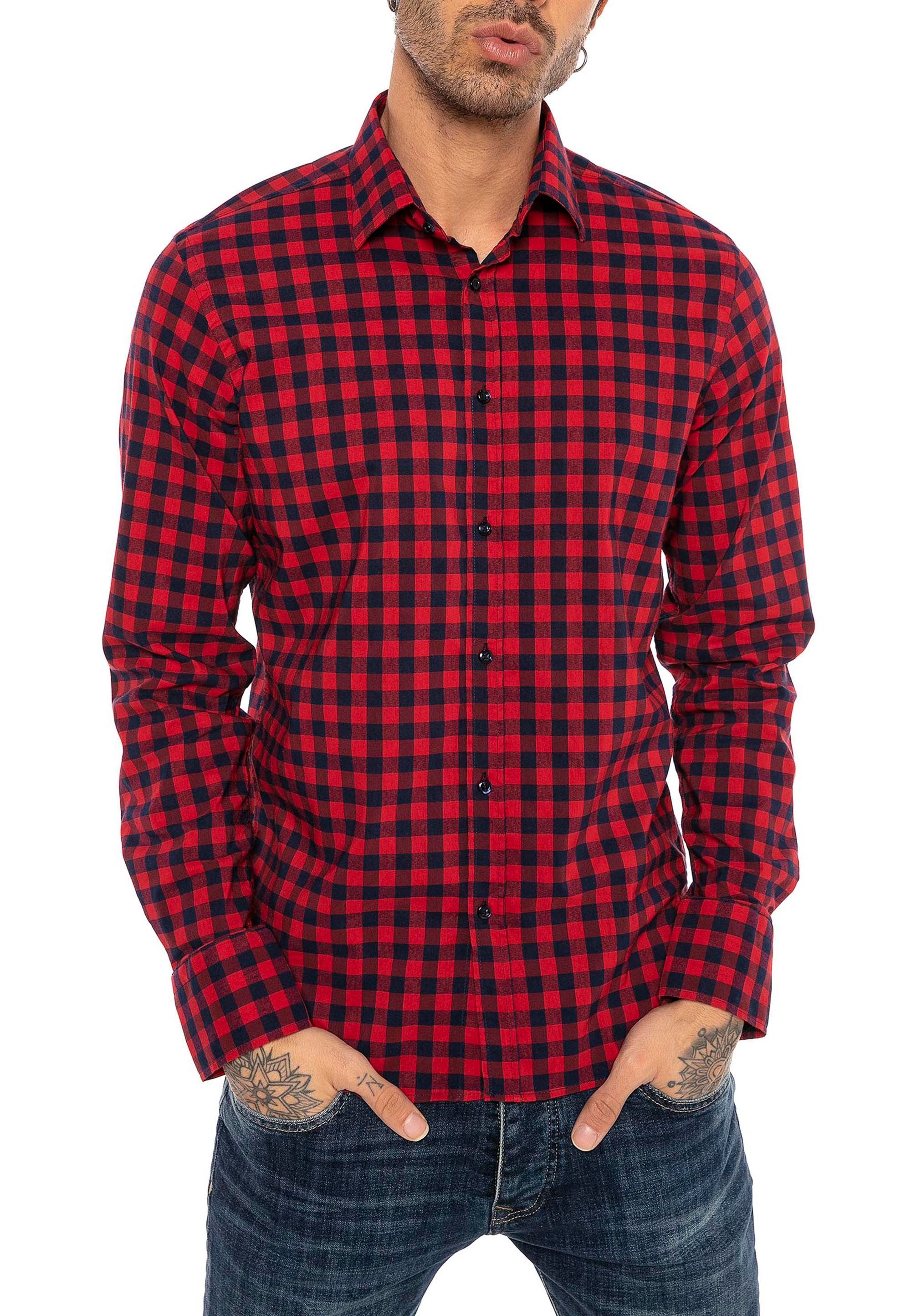 RedBridge Karohemd Casual Plaid Modern Fit günstig online kaufen