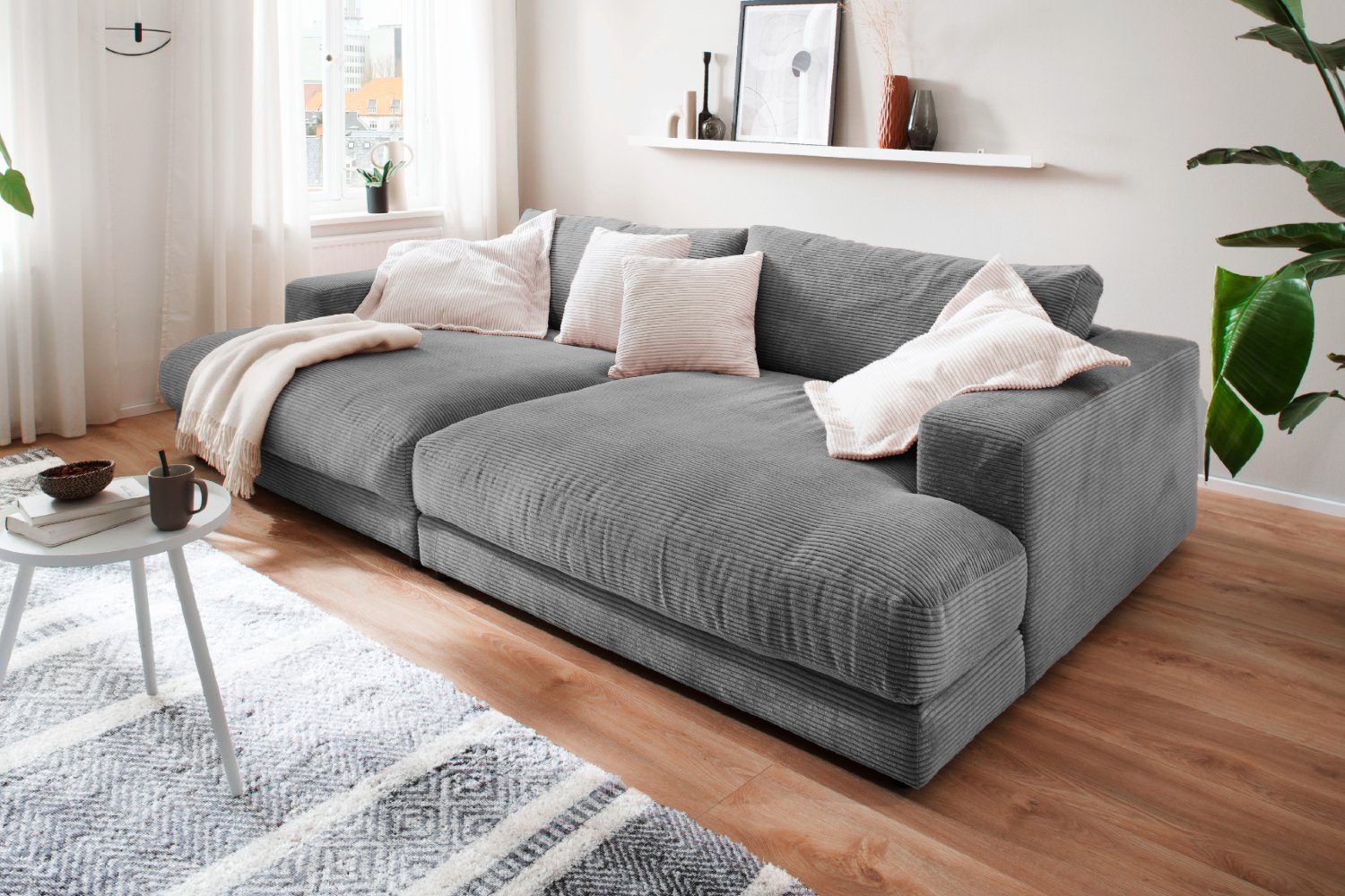 KAWOLA Big-Sofa MADELINE, Sofa Farben Stoff od. verschiedene Cord