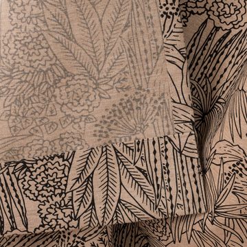 Vorhang Vorhang Ösen Orphee Botanics natur schwarz 245cm von SCHÖNER LEBEN., SCHÖNER LEBEN., Ösen (1 St), blickdicht, Polyester