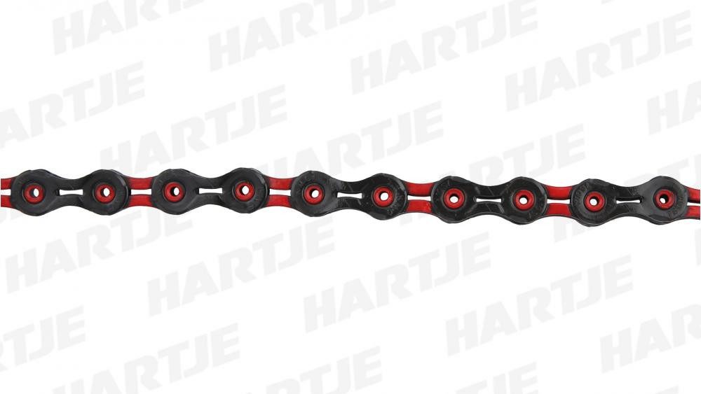 KMC Fahrradkette KMC Kette X-10-SL DLC 116 Glieder schwarz-rot