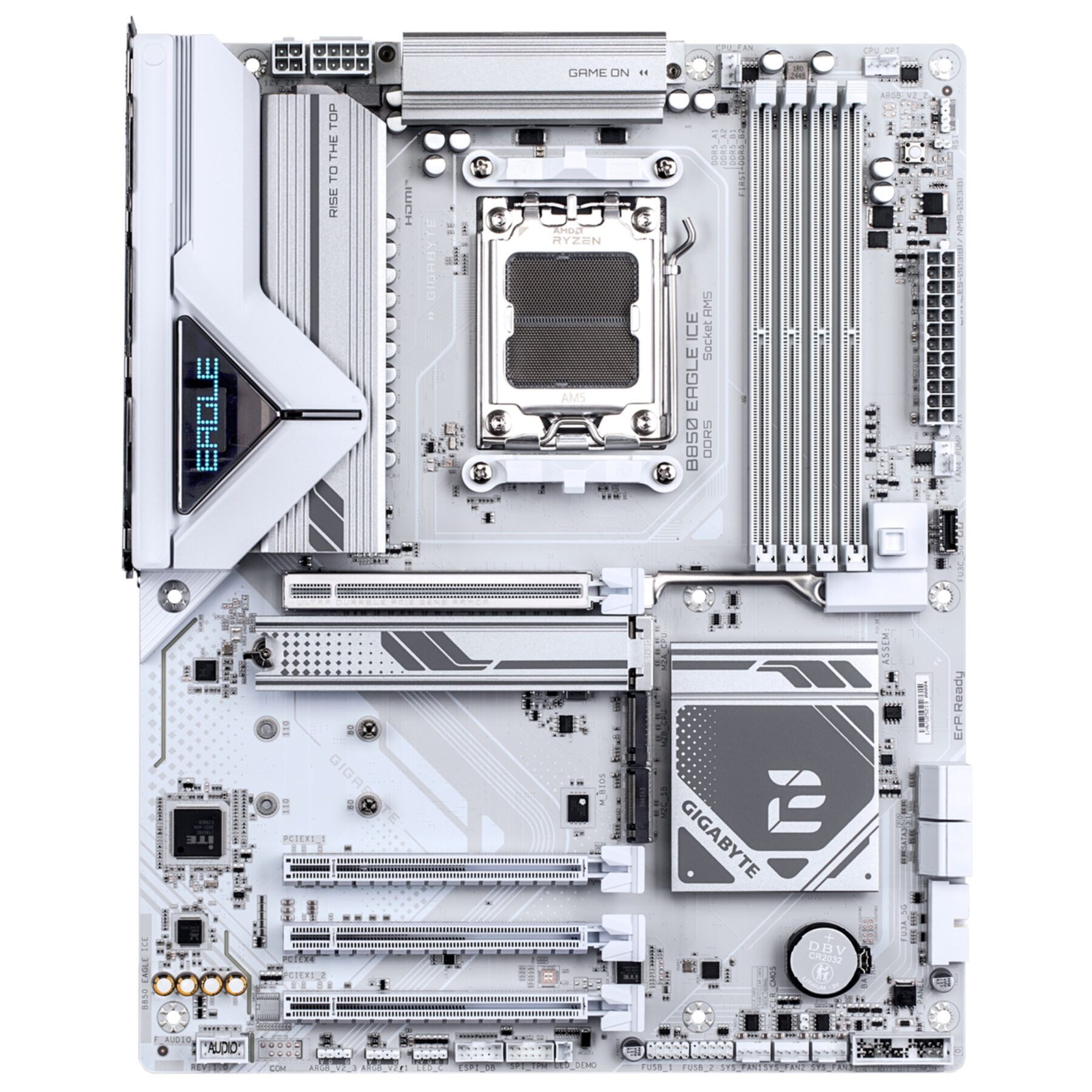 Gigabyte B850 EAGLE ICE Mainboard – AMD Ryzen 9000 Serien-Prozessoren, 8+2+2 Ph Mainboard