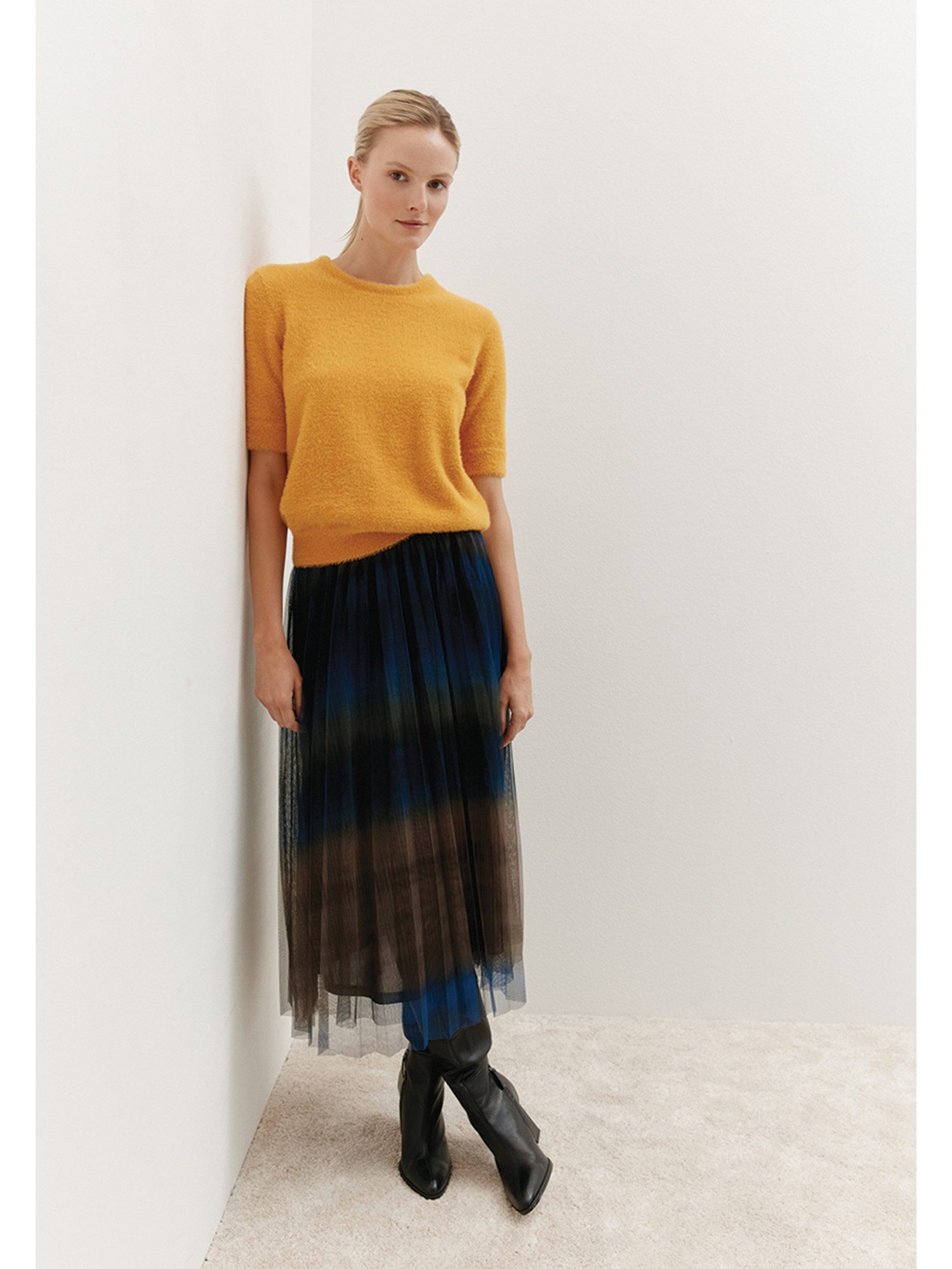 MORE&MORE Rundhalspullover haariger Flauschpullover günstig online kaufen