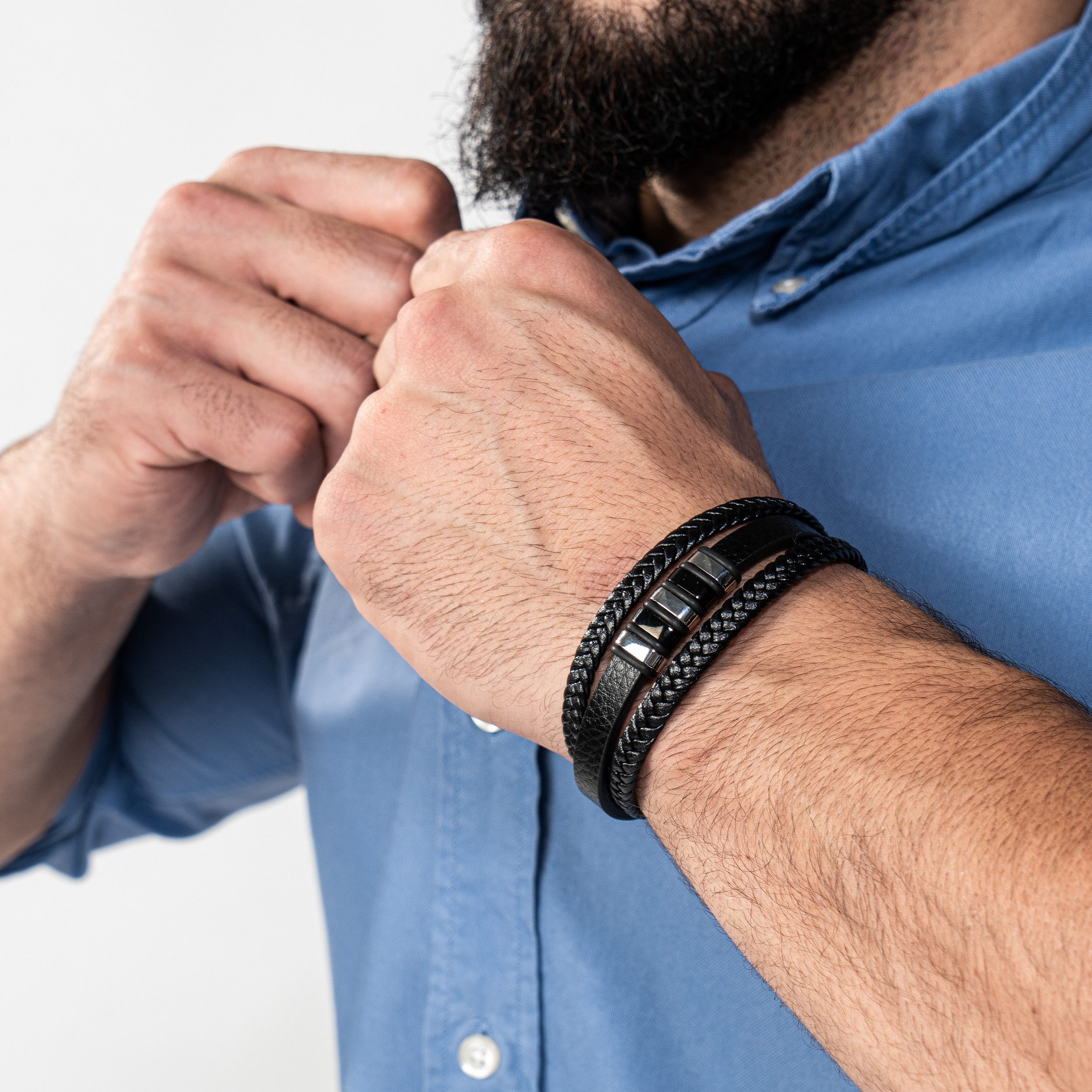 SERASAR Lederarmband Leder Herrenarmband "Glory" (Klassisch, elegant, casua günstig online kaufen