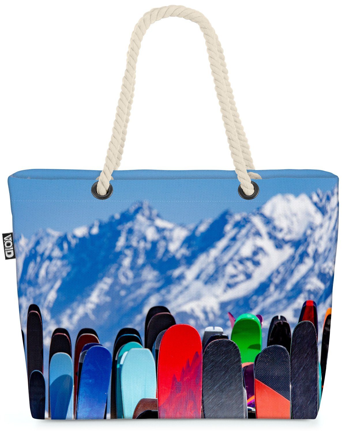 VOID Strandtasche (1-tlg), Skifahren Berge Winter Skier Österreich Urlaub Reise Berge Alpen Schn