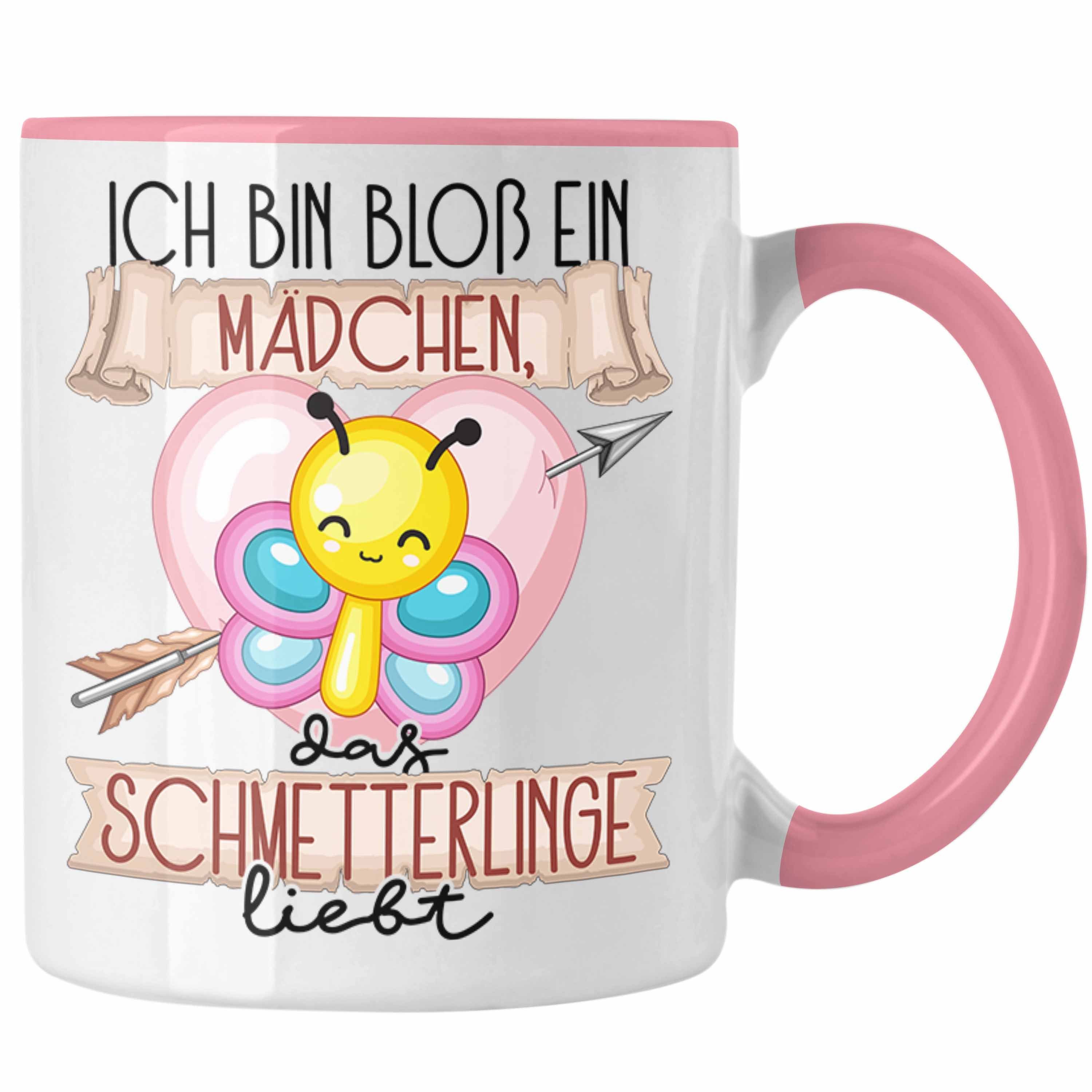 Trendation Tasse Schmetterlinge Tasse Geschenk Frauen Ich Bin Bloß Ein Mädchen Das Schm Rosa | Teetassen