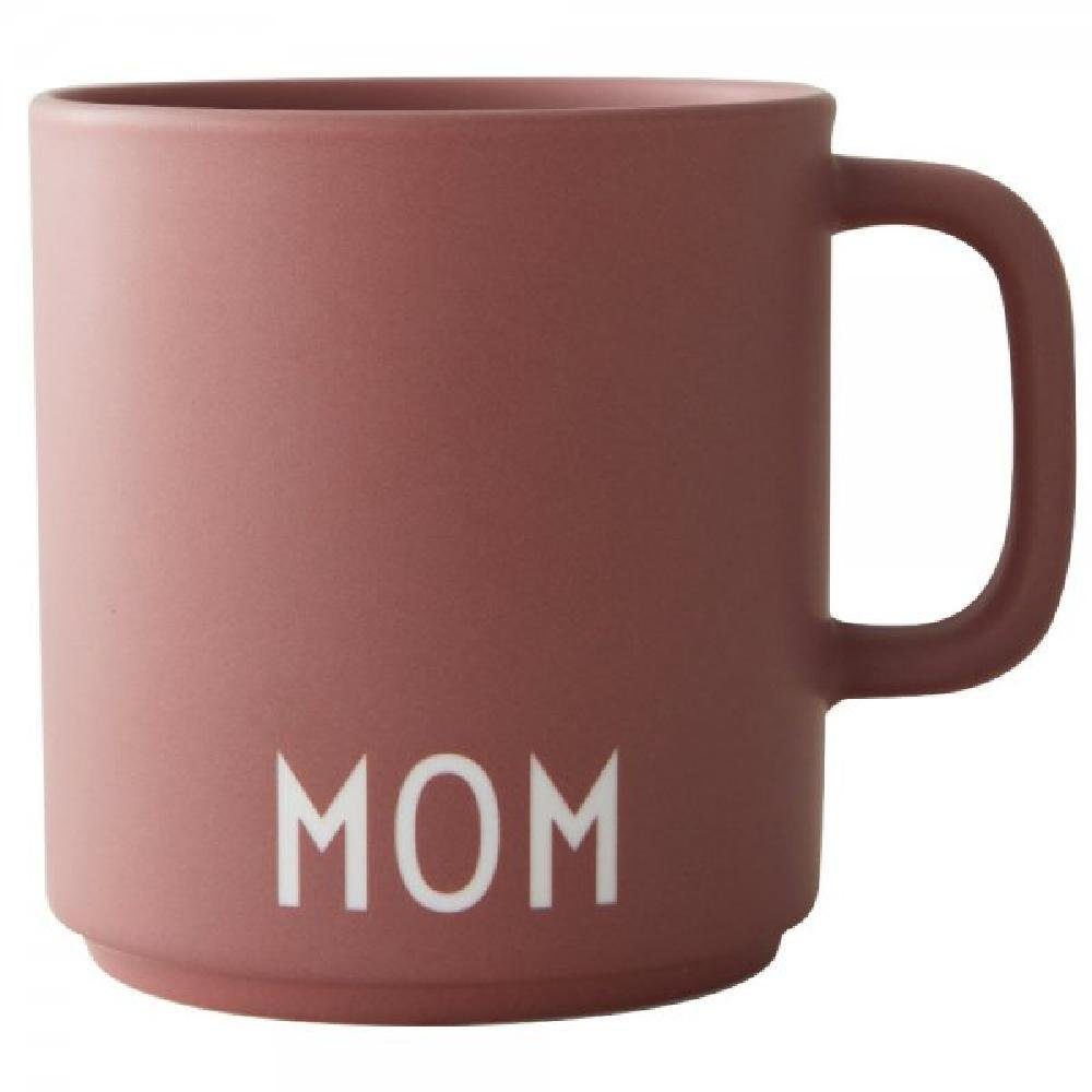 Tasse Henkel Altrosa Favourite Letters Design Mom Cup mit Becher