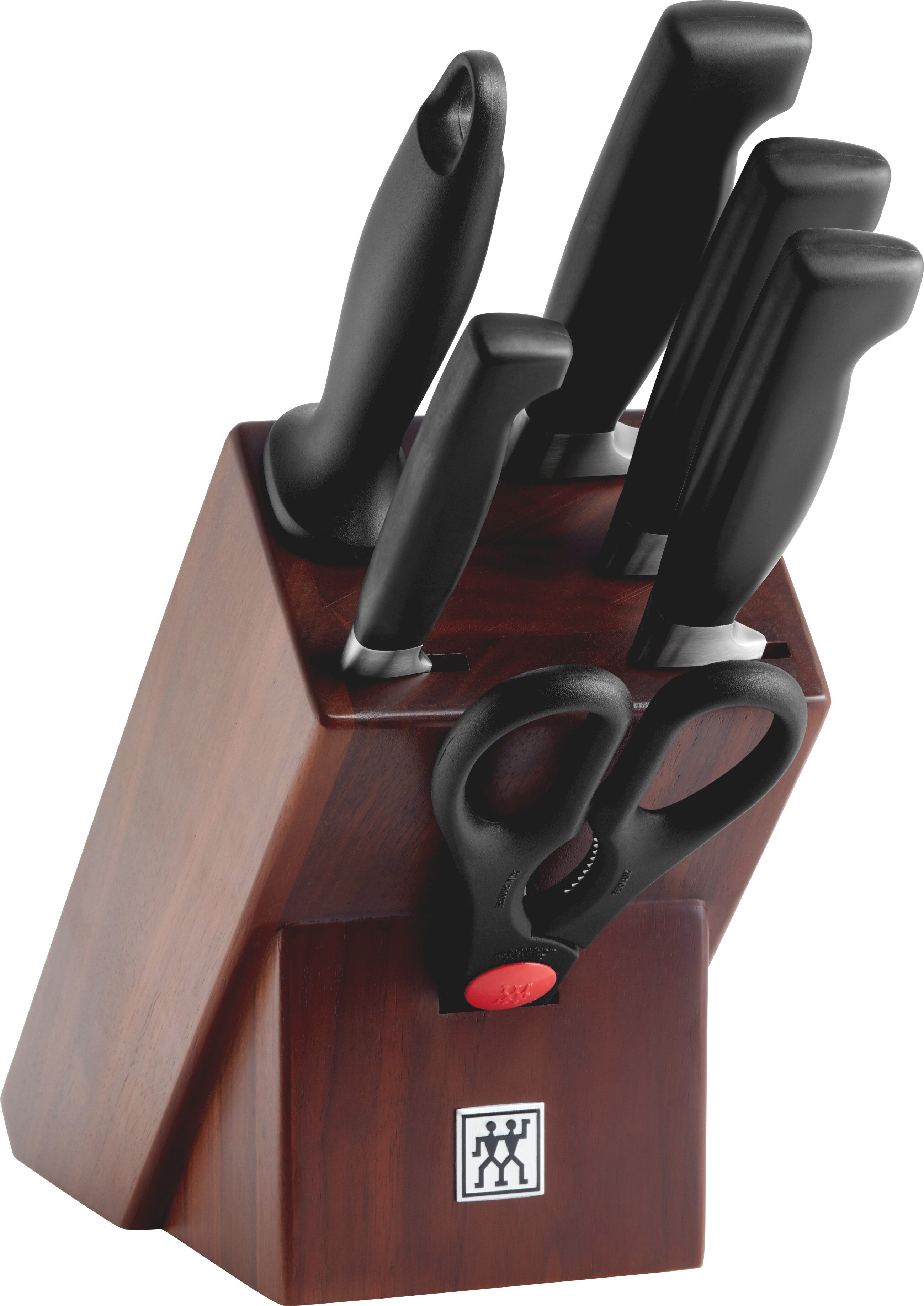 Zwilling Messerblock **** VIER STERNE (7tlg), Made in Germany, Sonderschmelze, inkl. Vielzweckschere & Wetzstahl