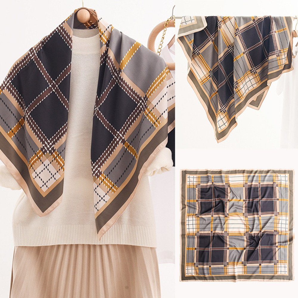XDeer Bandana Quadratisch Schal,Multifunktionstuch mit Paisley-Muster, Mehrere Größen Faux Seidenschal Seidentuch Kopftuch Vierecktuch