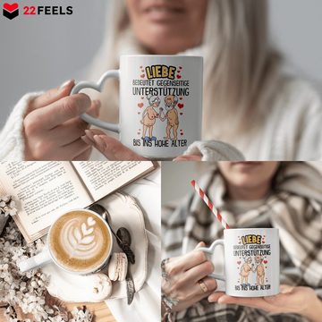 22Feels Tasse Jahrestag Geschenk Ihn Mann Freund Ehemann Kaffetasse 1. Hochzeitstag, Keramik, Made In Germany, Spülmaschinenfest, Herzhenkel