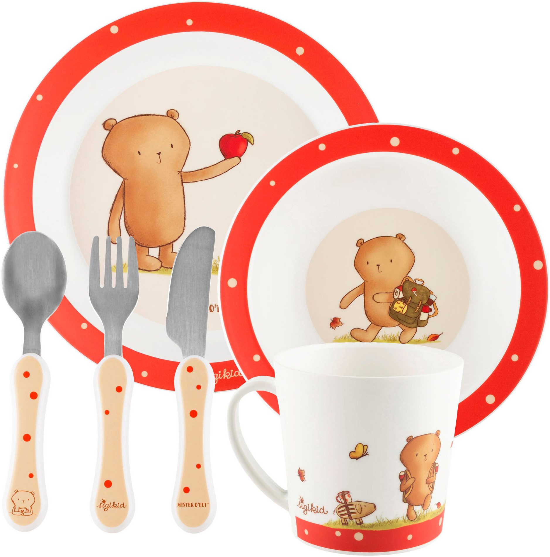 Kindergeschirr-Set Mister O'Lui und Rupert, Mister O'Lui
