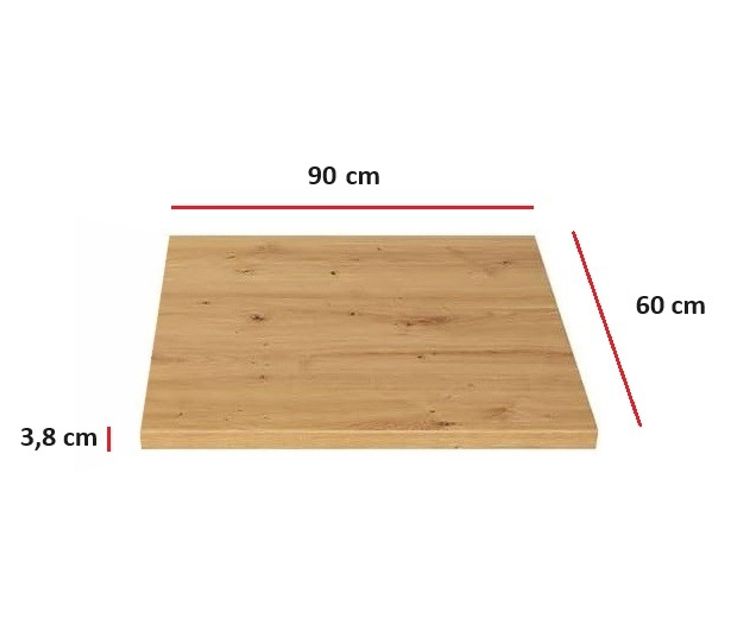 Tiefe Artisan St), 60 cm / Arbeitsplatte (1, ca. Küchen-Preisbombe 1 cm / STILO Küche Dekor Einbauküche 3,8 Höhe ca. Breite EKO Eiche 90 cm Küchenzeile