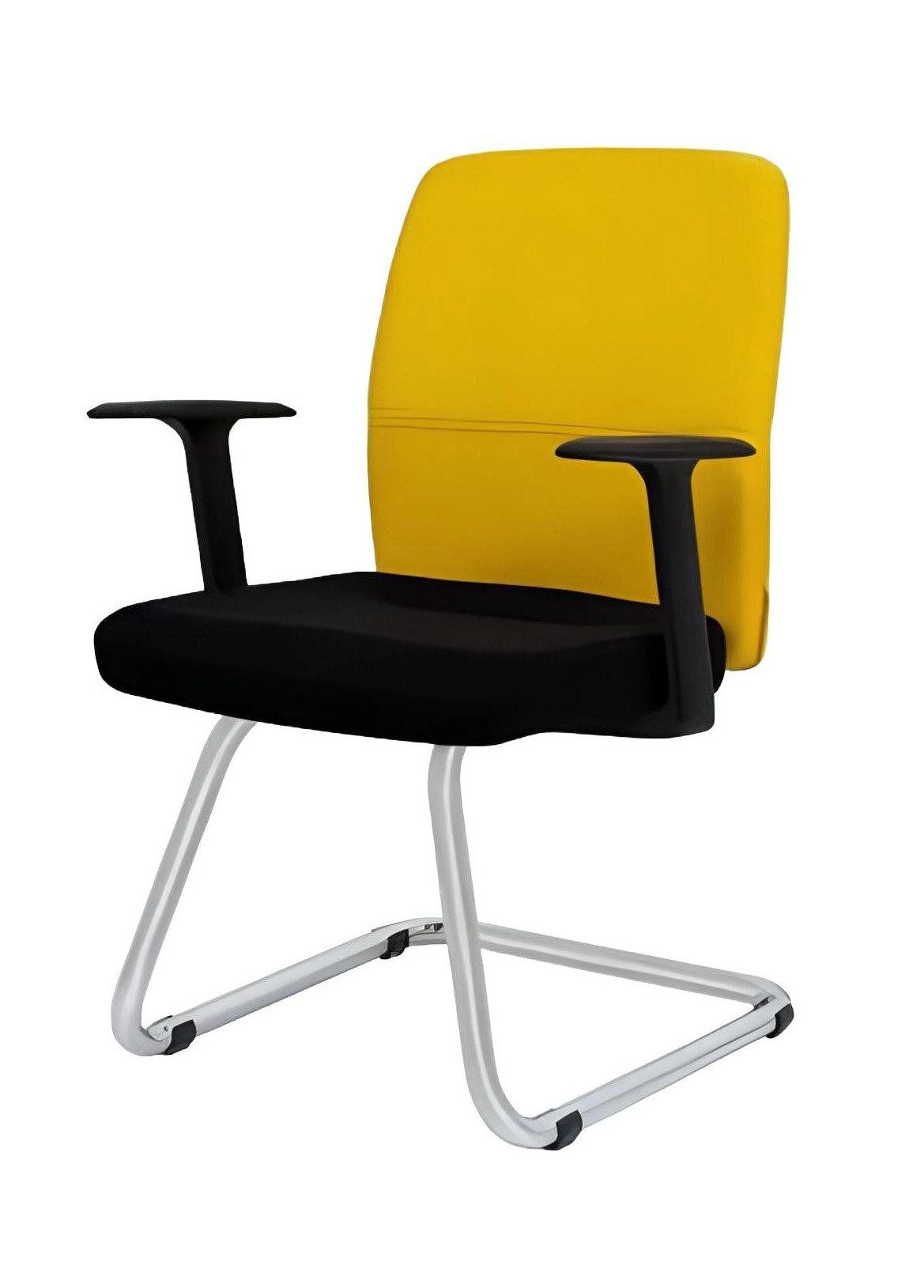 Xlmoebel Bürostuhl Designer Polsterstuhl in Gelb aus hochwertigem Textil (1 St), Hergestellt in Europa