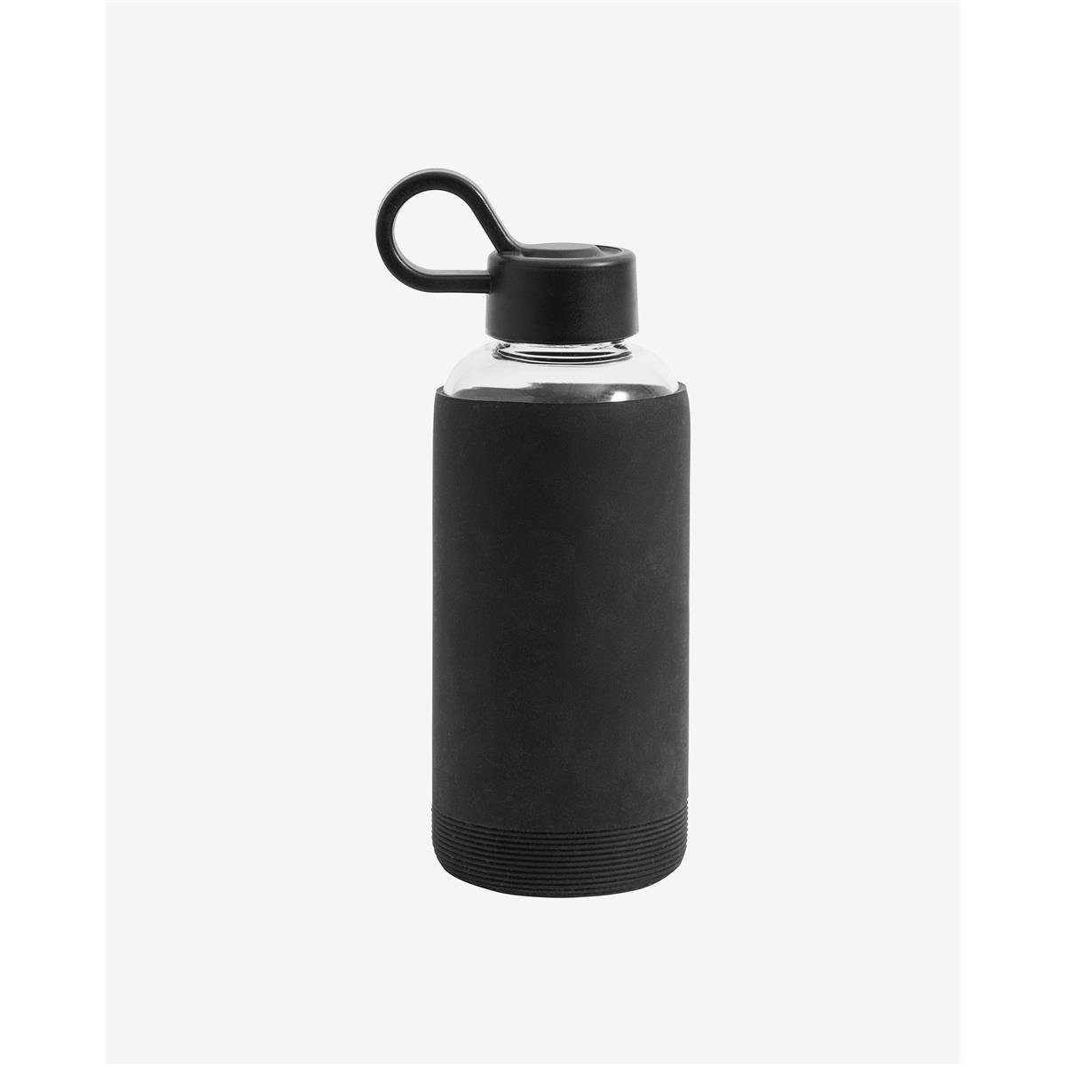 Quartier102 Isolierflasche Trinkflasche mit Silikonhülle, schwarz