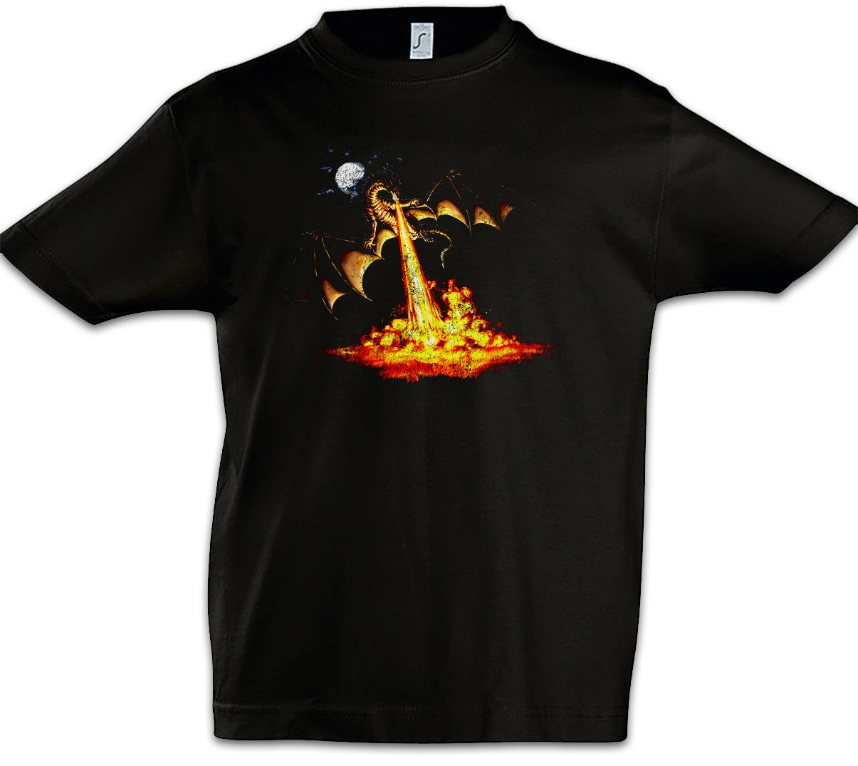 Print-Shirt Dragon III Kinder T-Shirt Drache Fantasy Tattoo Monster Drachen