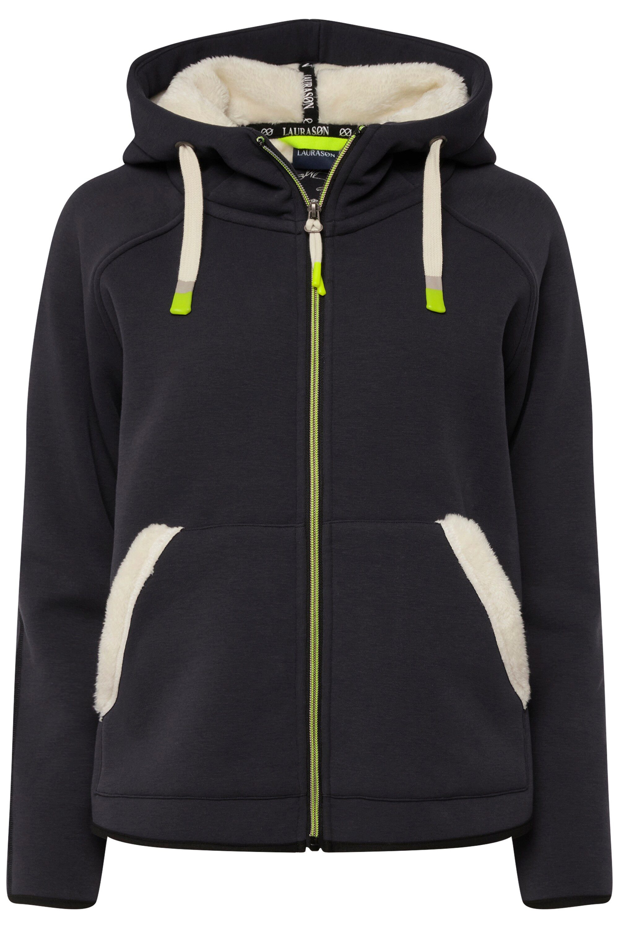 Laurasøn Sweatjacke Hoodie-Jacke Sweat Teddy-Innenseite Kapuze günstig online kaufen