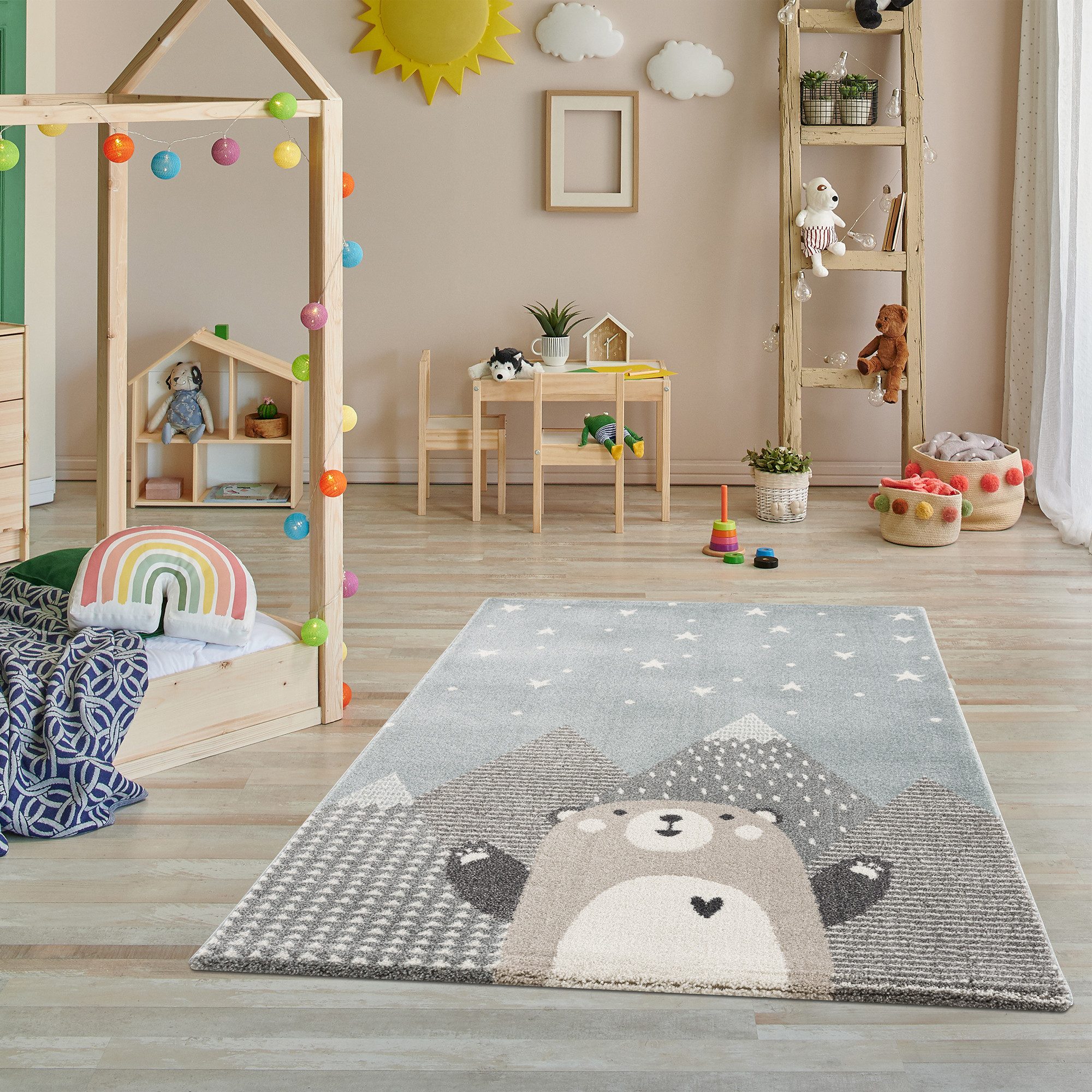 Jimri Kinderteppich Happy Friends Teppich für günstig online kaufen