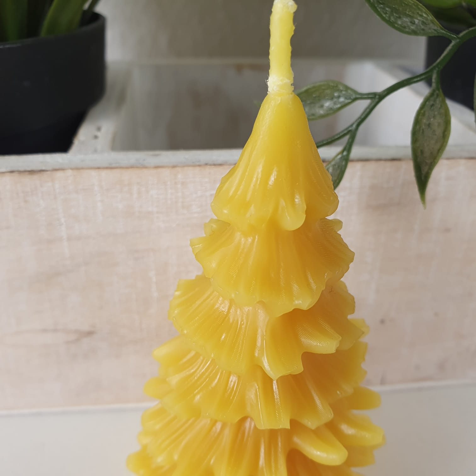 Aspinaworld Formkerze Tannenbaum Kerze 10 cm – Kerze aus Bienenwachs