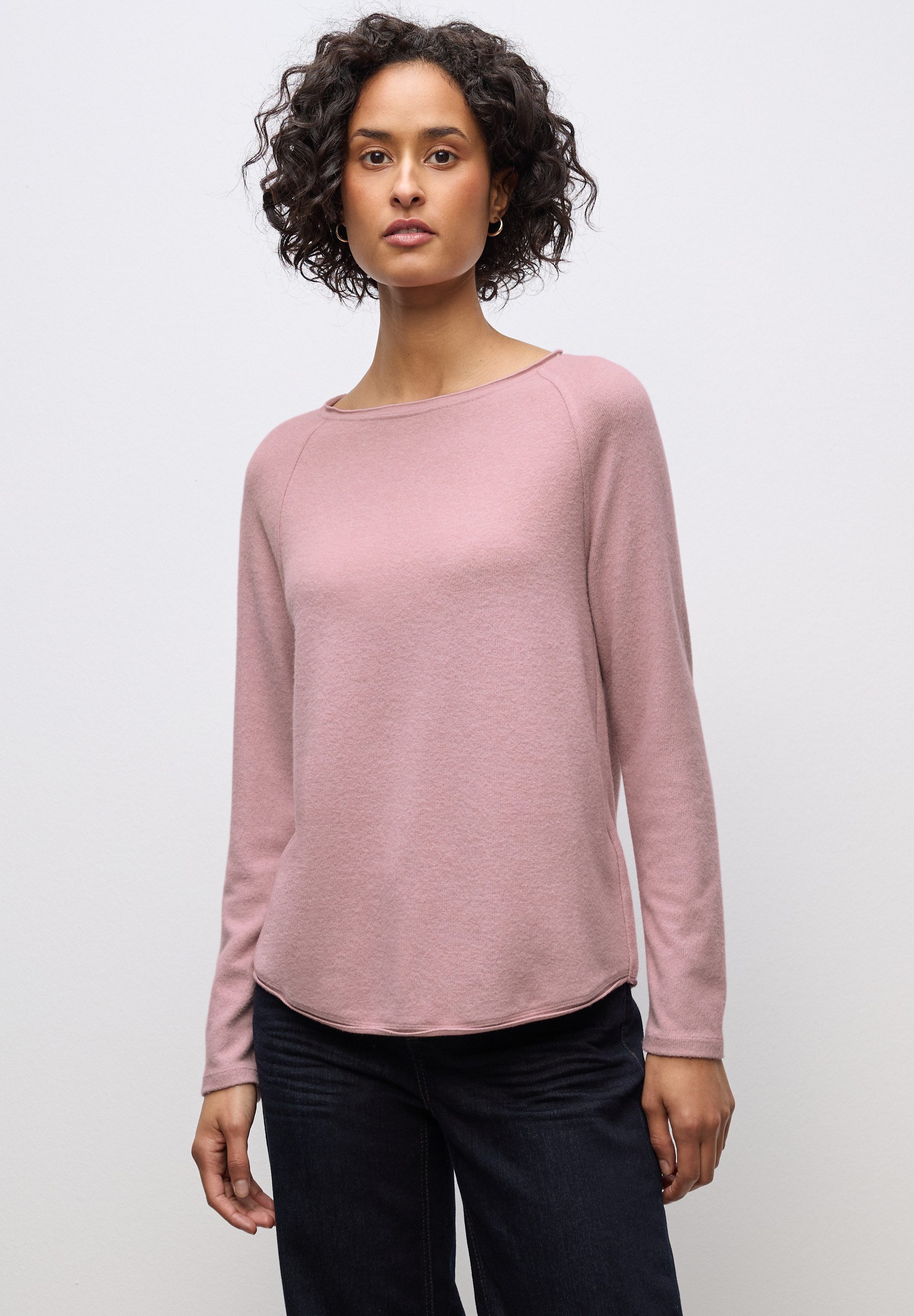 STREET ONE Langarmshirt aus softem Materialmix günstig online kaufen
