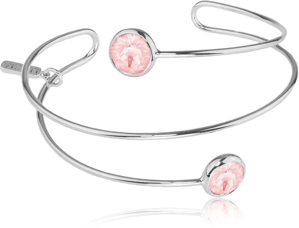 LUISIA® Armreif "Spiral Armreif Fjella mit zwei Kristallen von Swarovski®" (inkl. Schmuckbox)